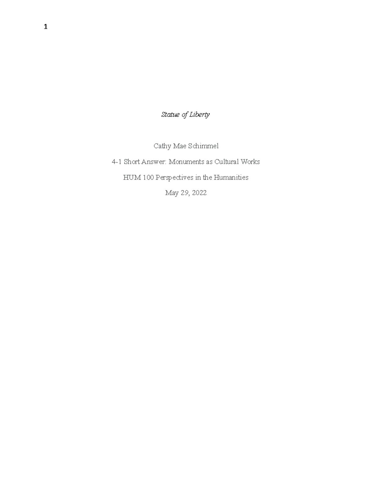 41 Short Answer Statue of Liberty Statue of Liberty Cathy Mae