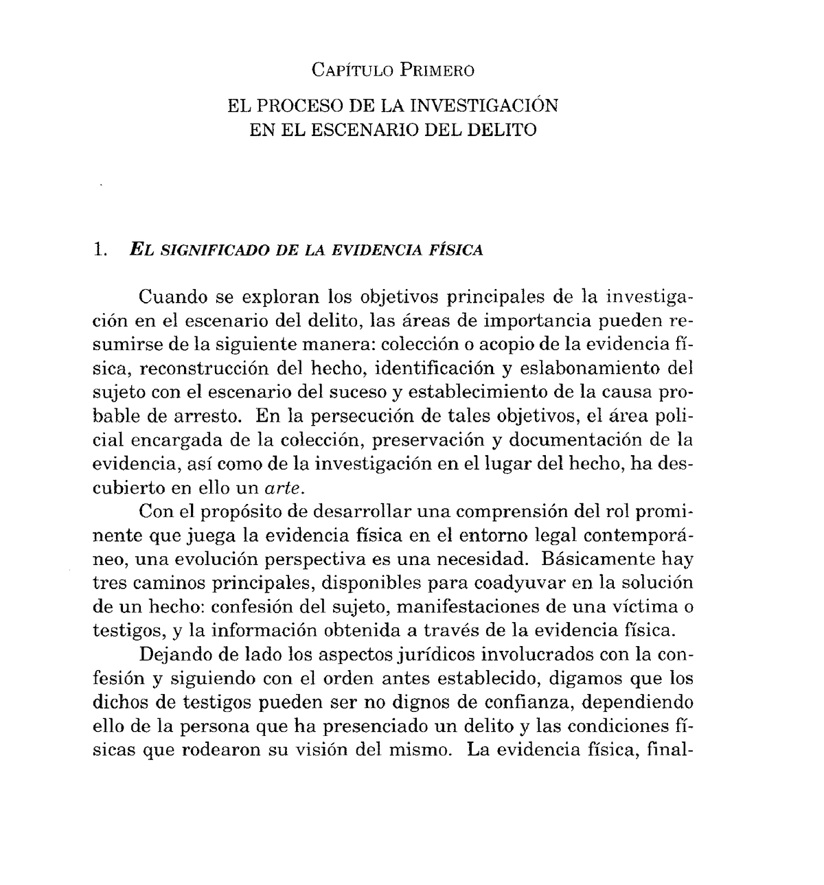 01El Proceso De La Investigaci¢n En El Escenario Del Delito ...