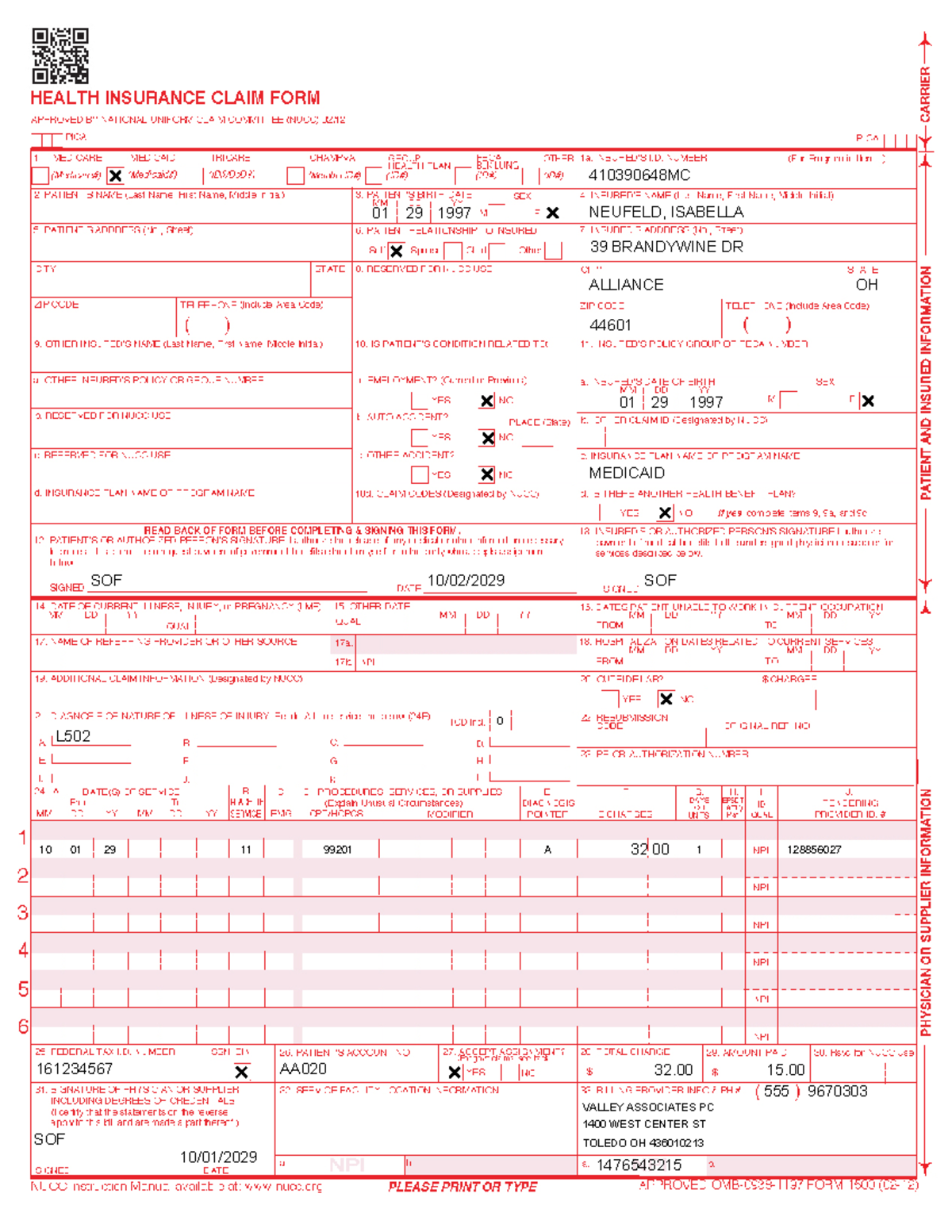 Case Study 15-11 - 410390648MC 01 29 1997 NEUFELD, ISABELLA 39 ...