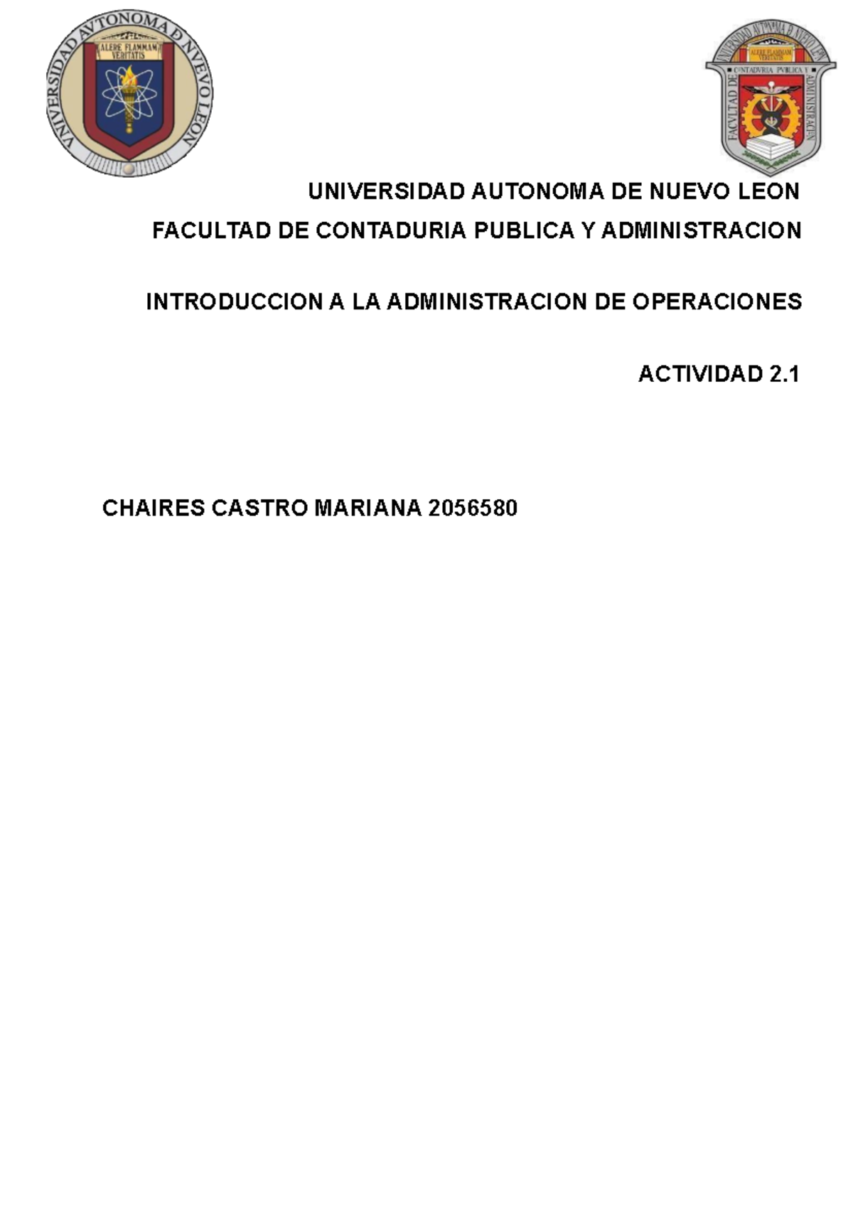 Evidencia 2 - Tarea - UNIVERSIDAD AUTONOMA DE NUEVO LEON FACULTAD DE ...