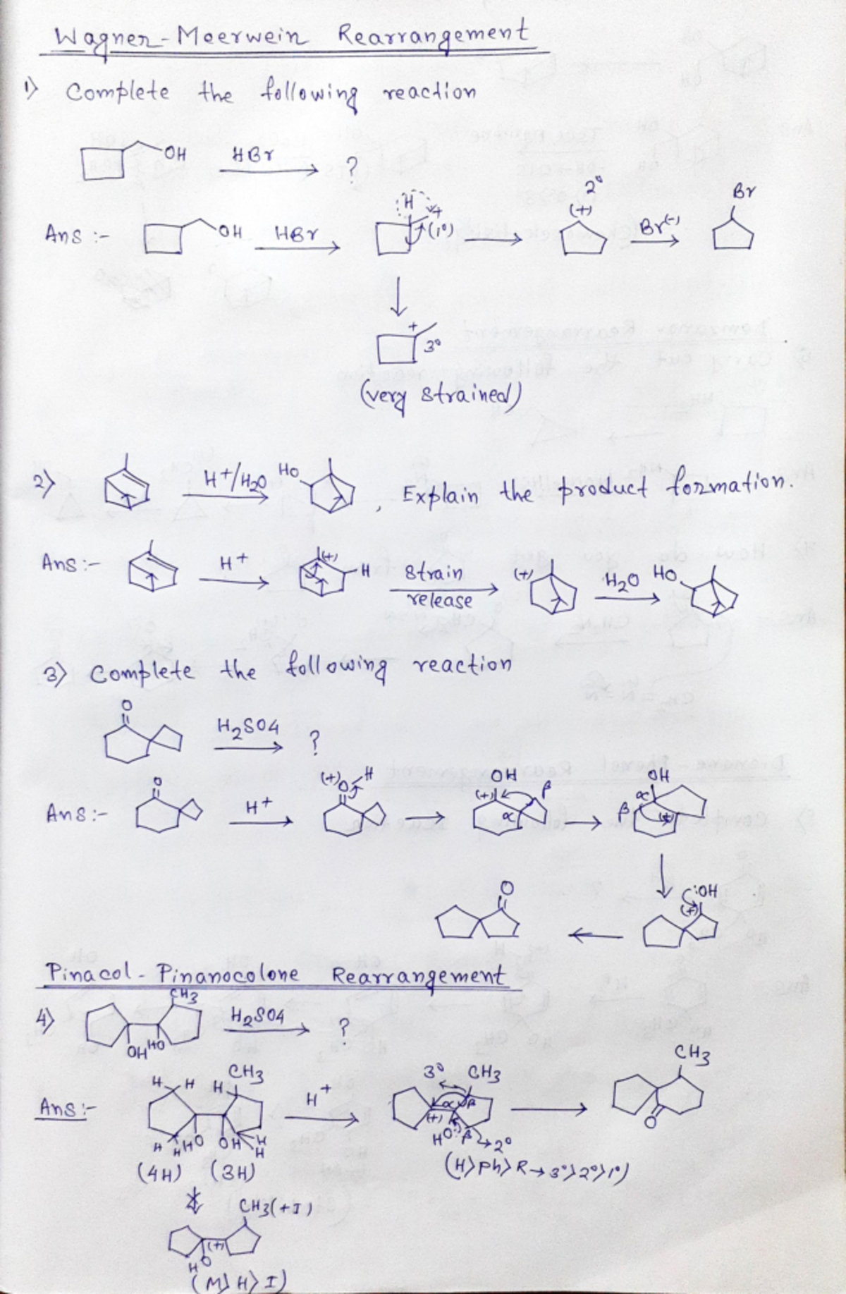Rearrangement - Organic Chemistry - Studocu
