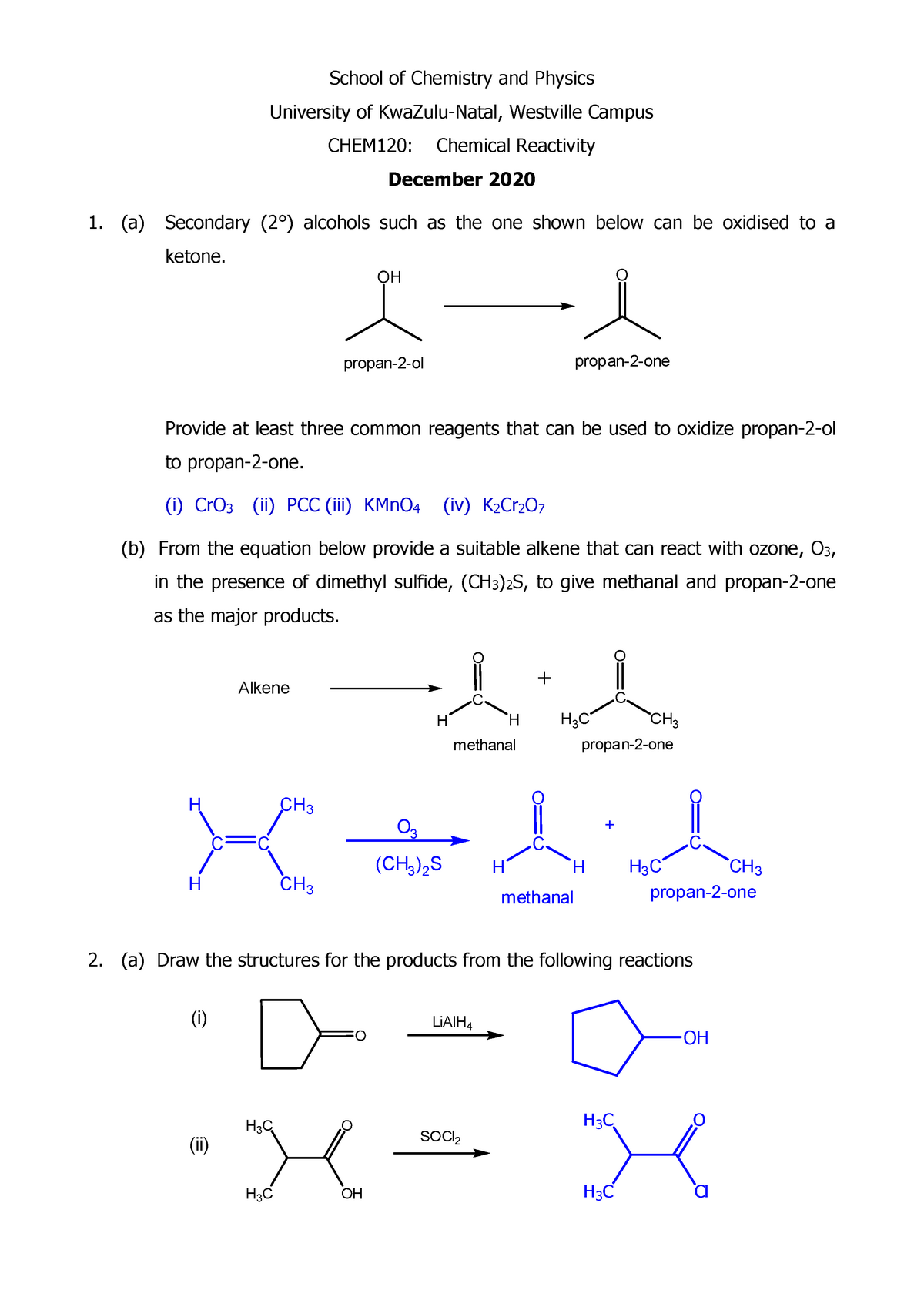 Tutorial 10 Memo - GENERAL PRINCIPALS TO WRITING CHEM - C H 3 C CH 3 O ...