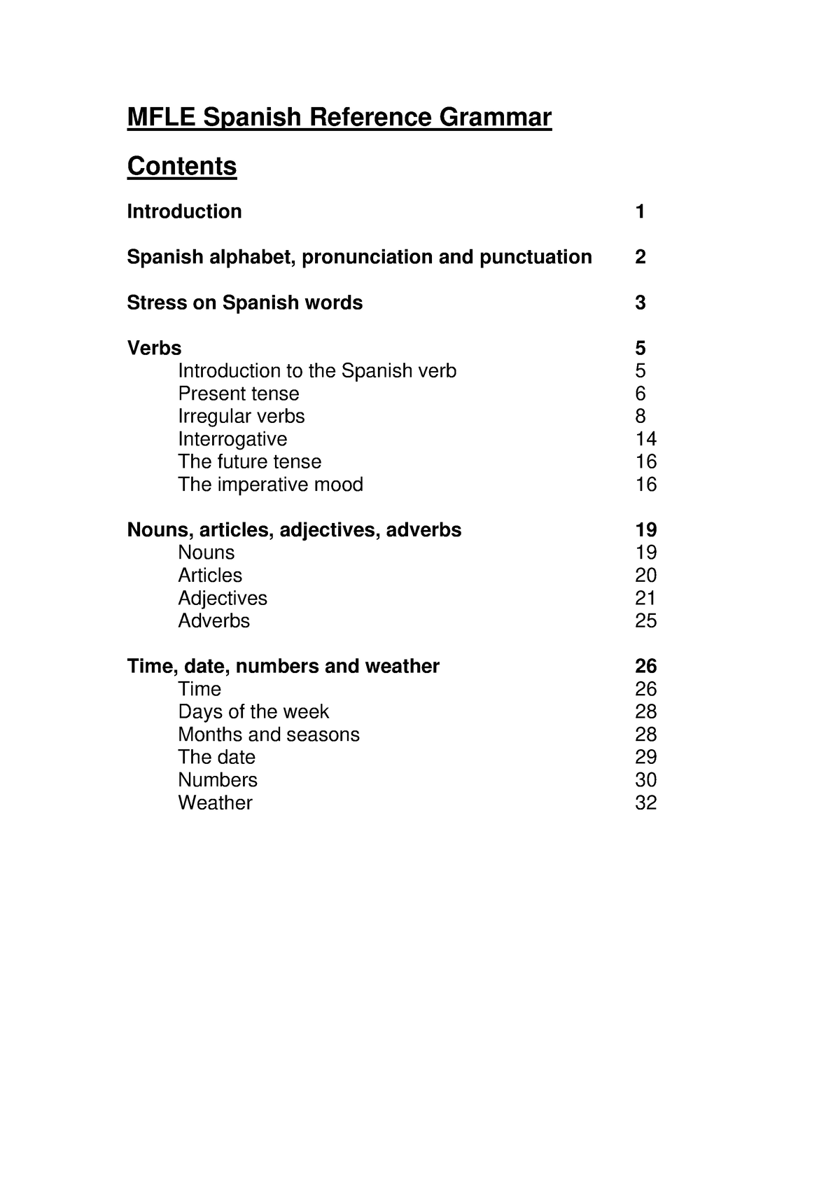 Modlang 7-spanish-grammar - MFLE Spanish Reference Grammar Introduction ...