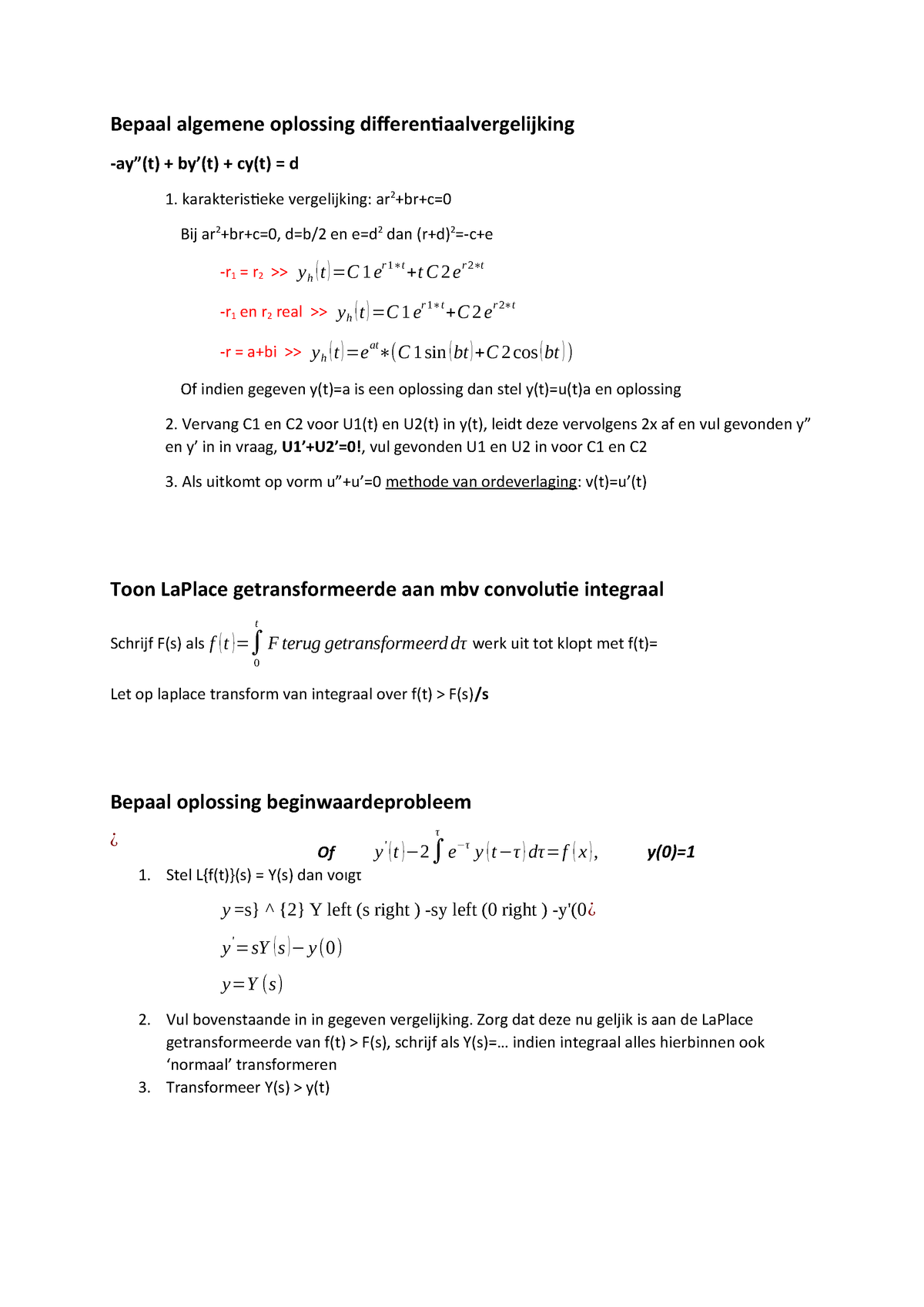 Bepaal Algemene Oplossing Differentiaalvergelijking Bepaal Algemene Oplossing Studeersnel