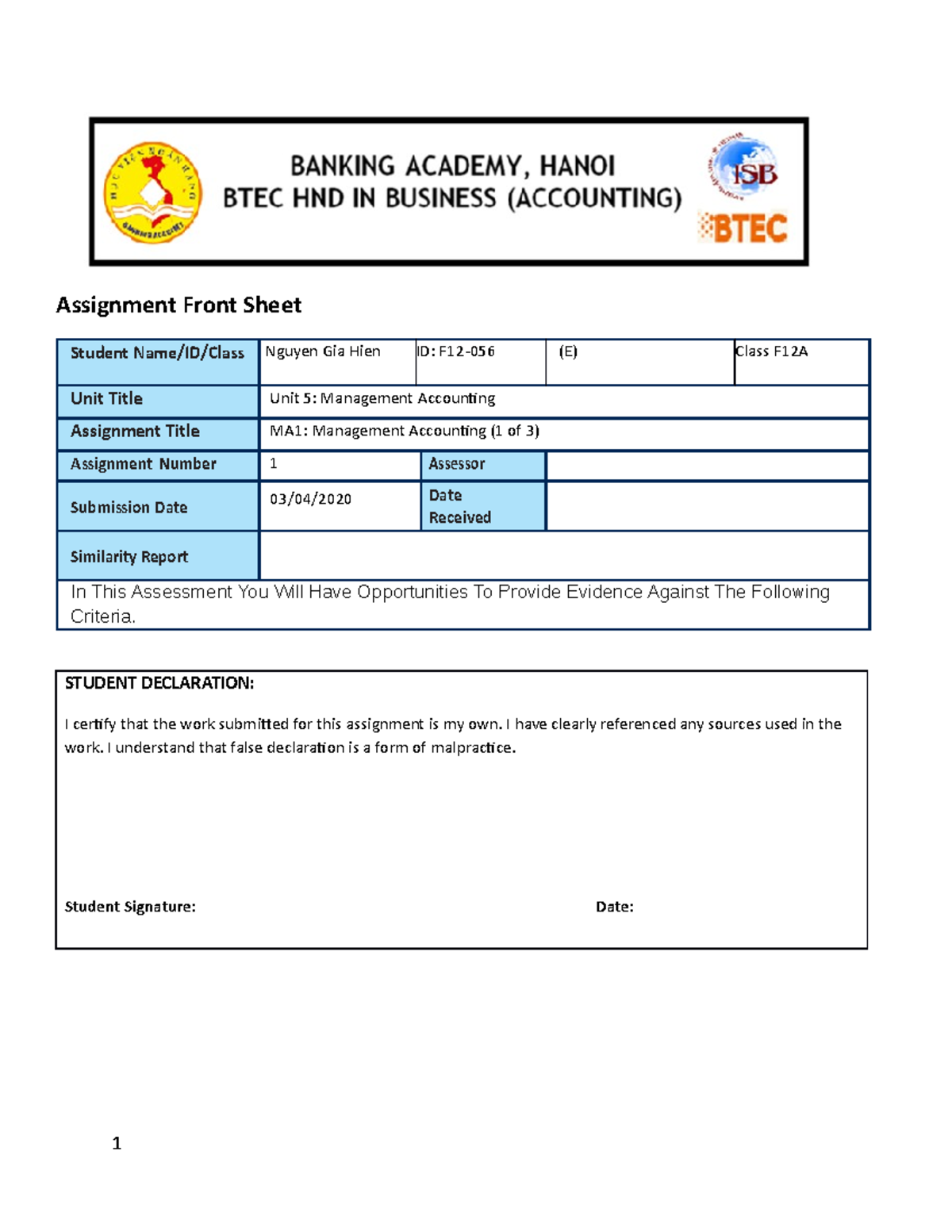 ma assignment question paper