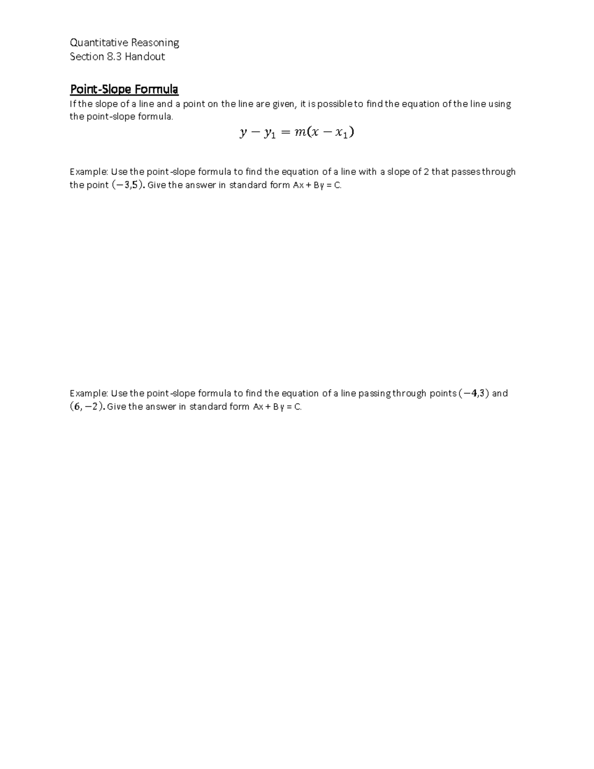 section-8-3-equations-of-lines-section-8-handout-point-slope