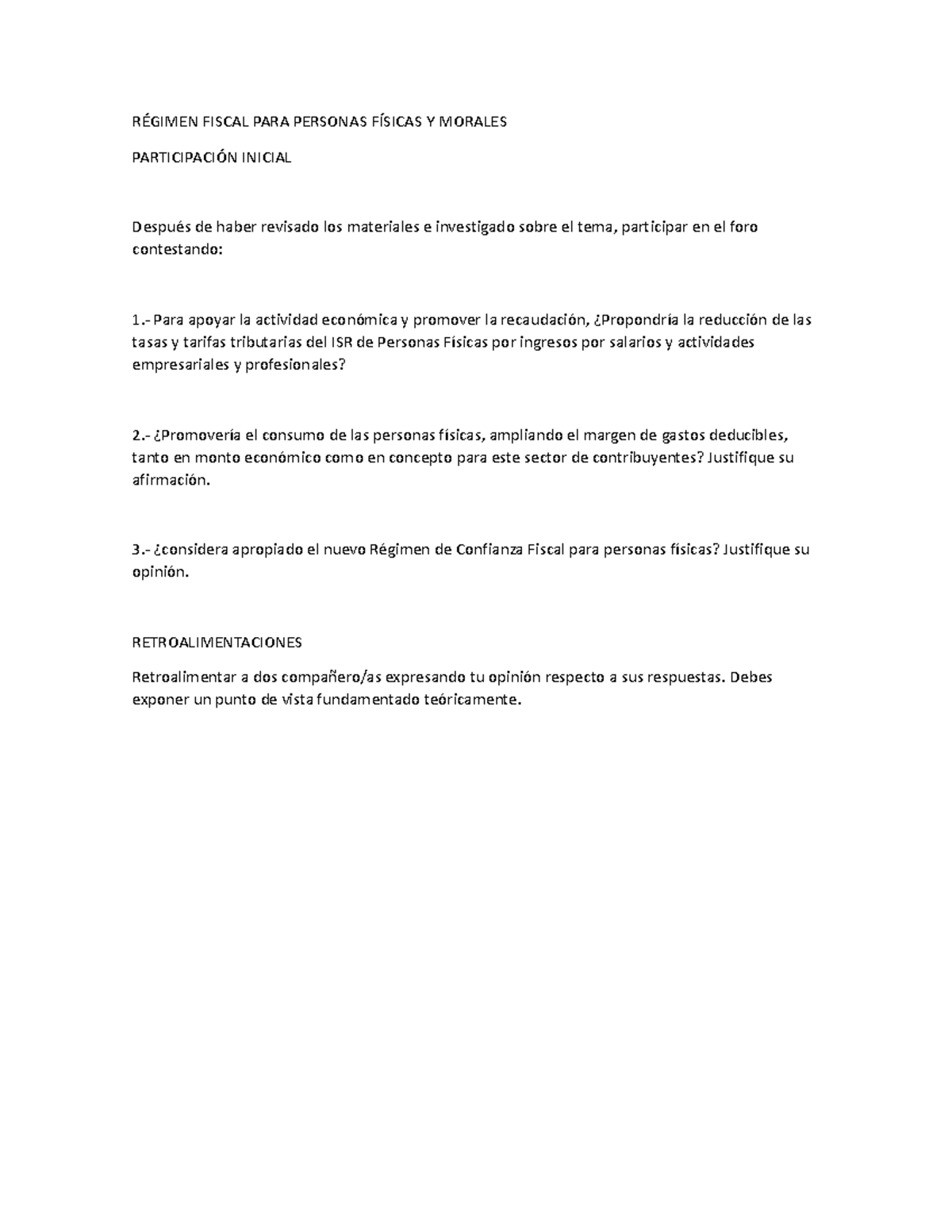 Régimen Fiscal PARA Personas Físicas Y Morales - RÉGIMEN FISCAL PARA ...