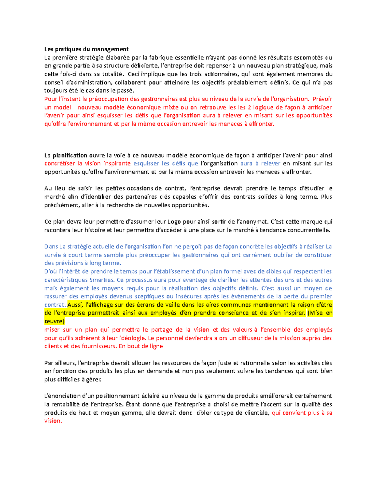 Les pratiques du management Version 2 - Les pratiques du management La ...