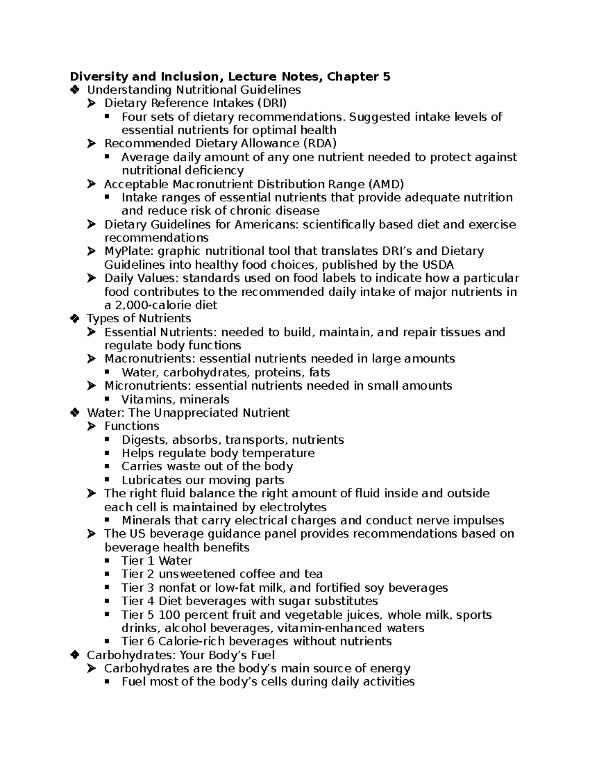 Diversity and inclusion notes - Diversity and Inclusion, Lecture Notes ...