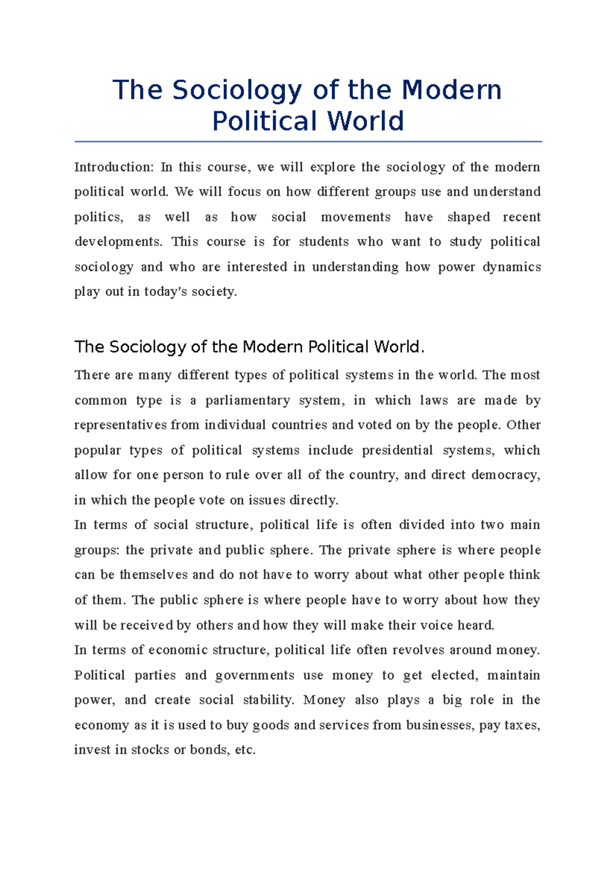 the-sociology-of-the-modern-political-world-the-sociology-of-the