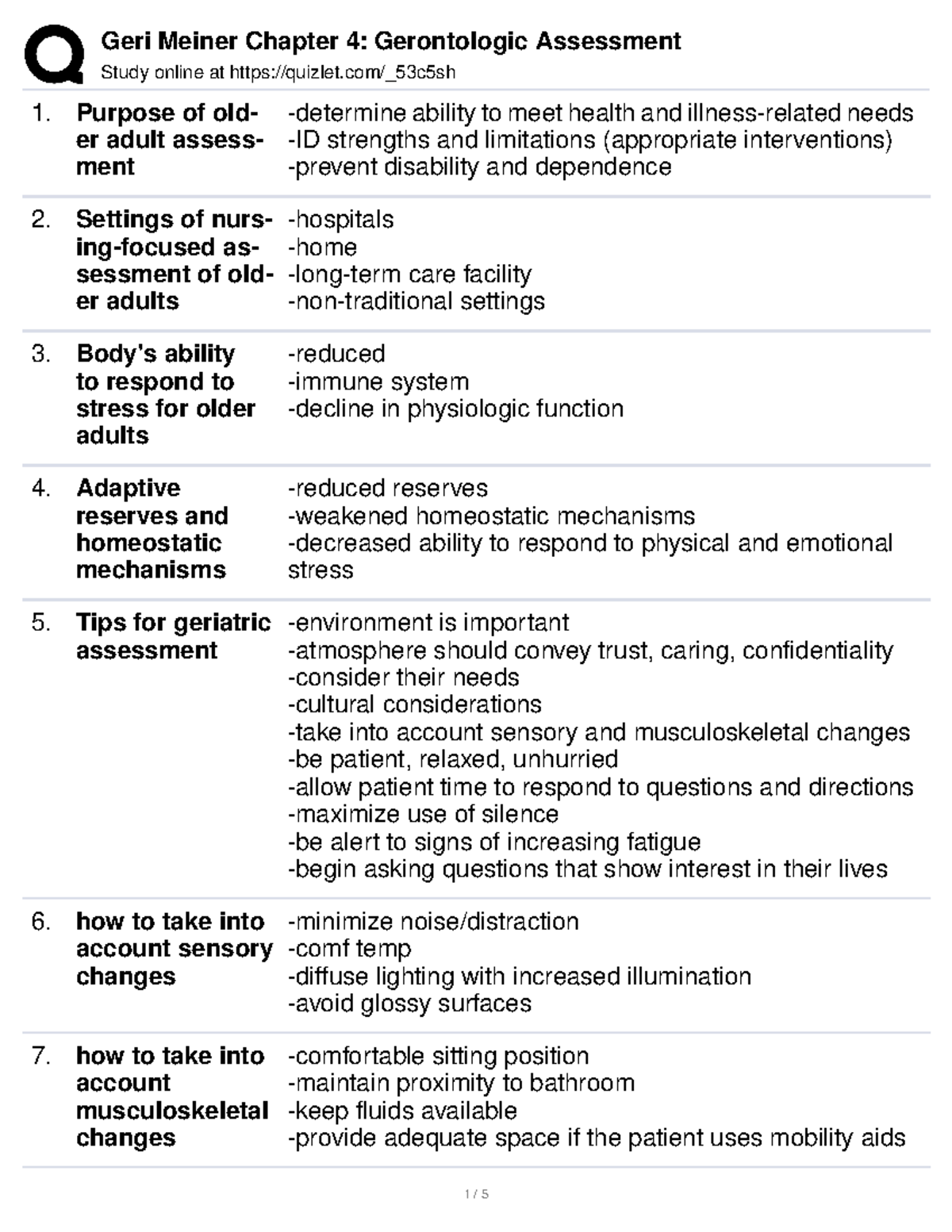 Chapter 4 geri quizlet - notes - Study online at quizlet/_53c5sh ...