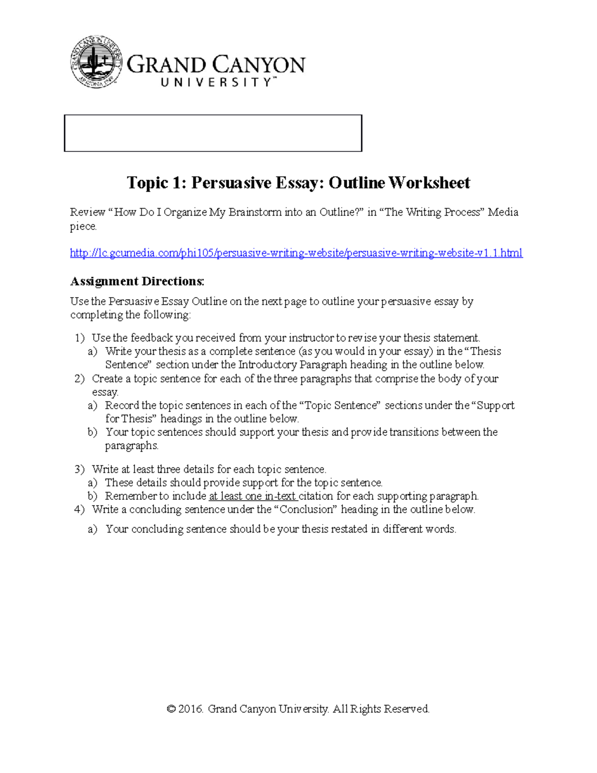 topic 4 persuasive essay outline worksheet