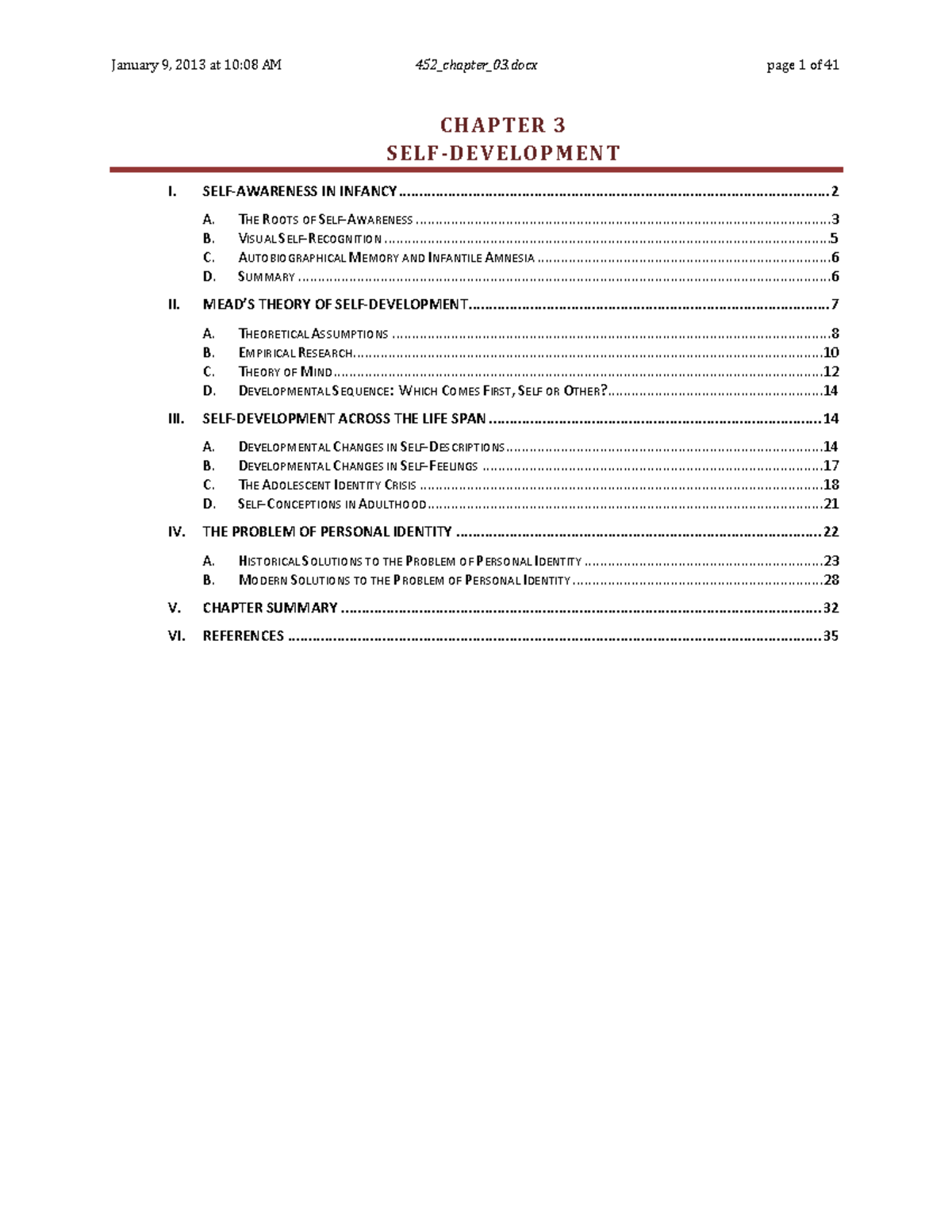 452 chapter 03 - SELF-DEVELOPMENT - CHAPTER I. SELF-AWARENESS IN ...