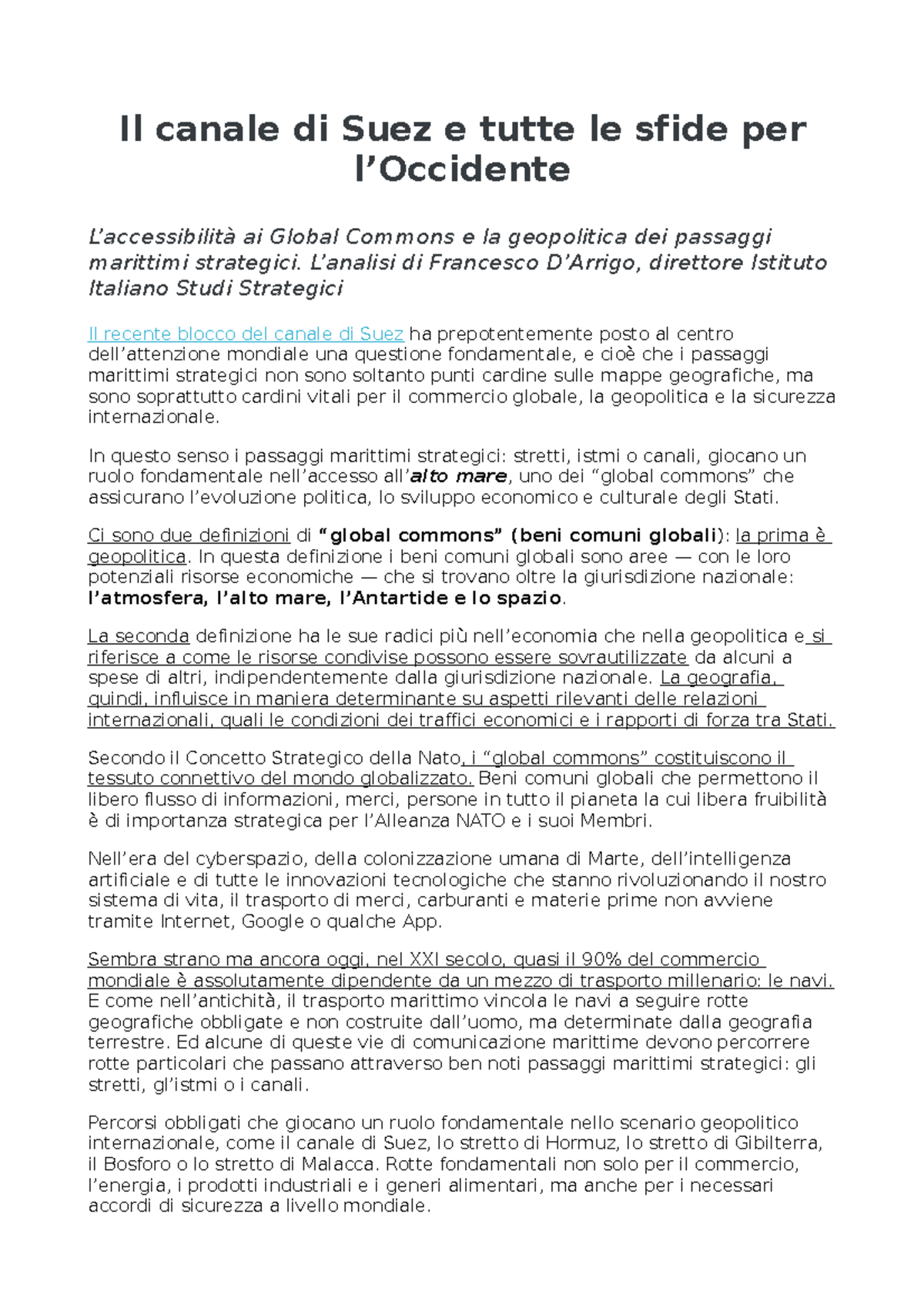 Il Canale Di Suez E Tutte Le Sfide Per L Il Canale Di Suez E Tutte Le