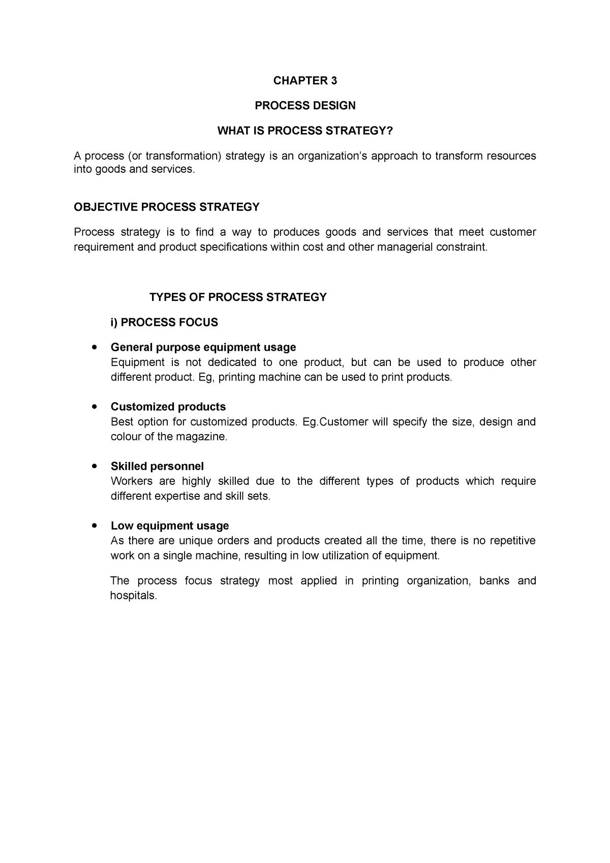 Chapter 3 Process Design CHAPTER 3 PROCESS DESIGN WHAT IS PROCESS 