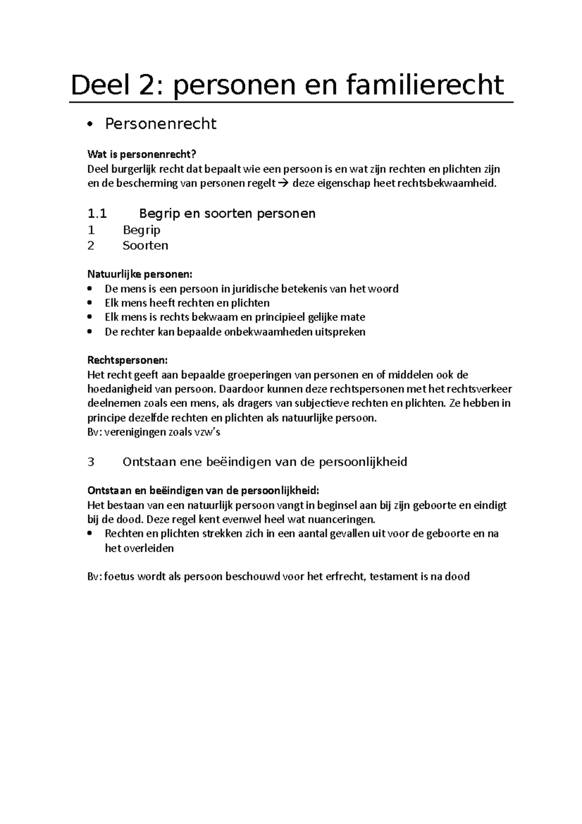 Deel 3 Familiaal Vermogensrecht - Deel 2: Personen En Familierecht ...