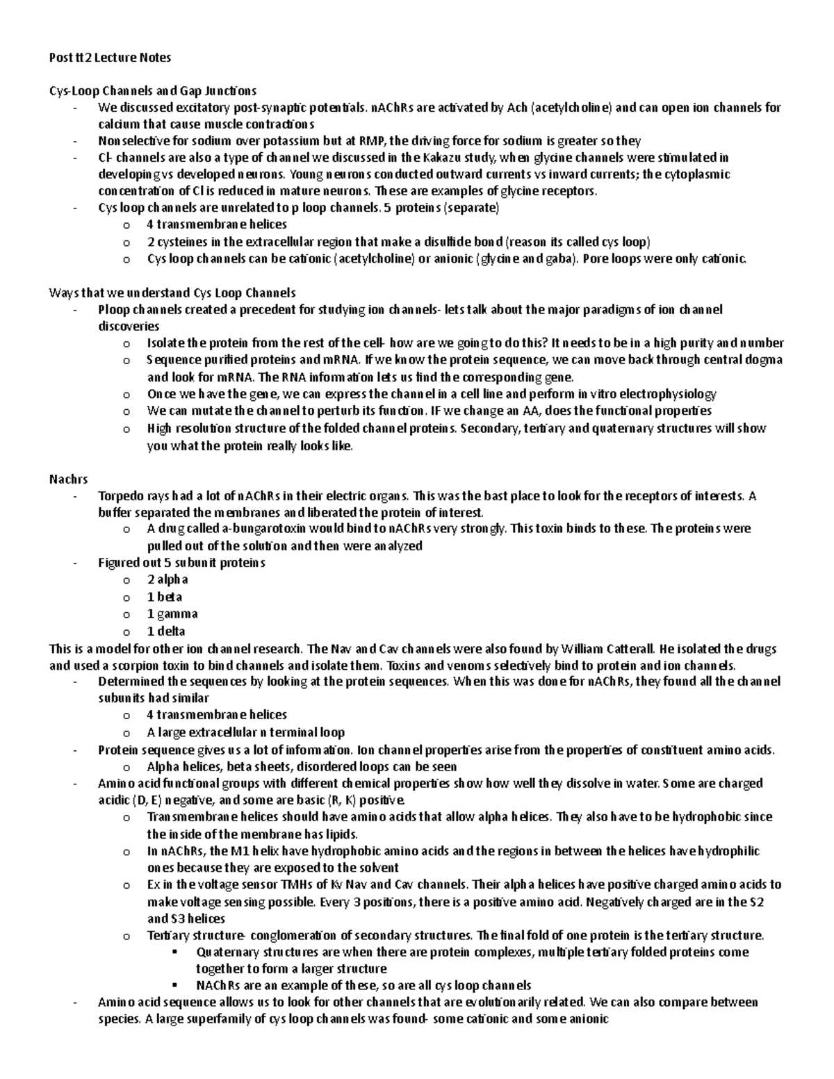 Post tt2 Lecture Notes Senator Post tt2 Lecture Notes CysLoop