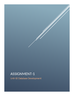 unit 10 database development assignment 3