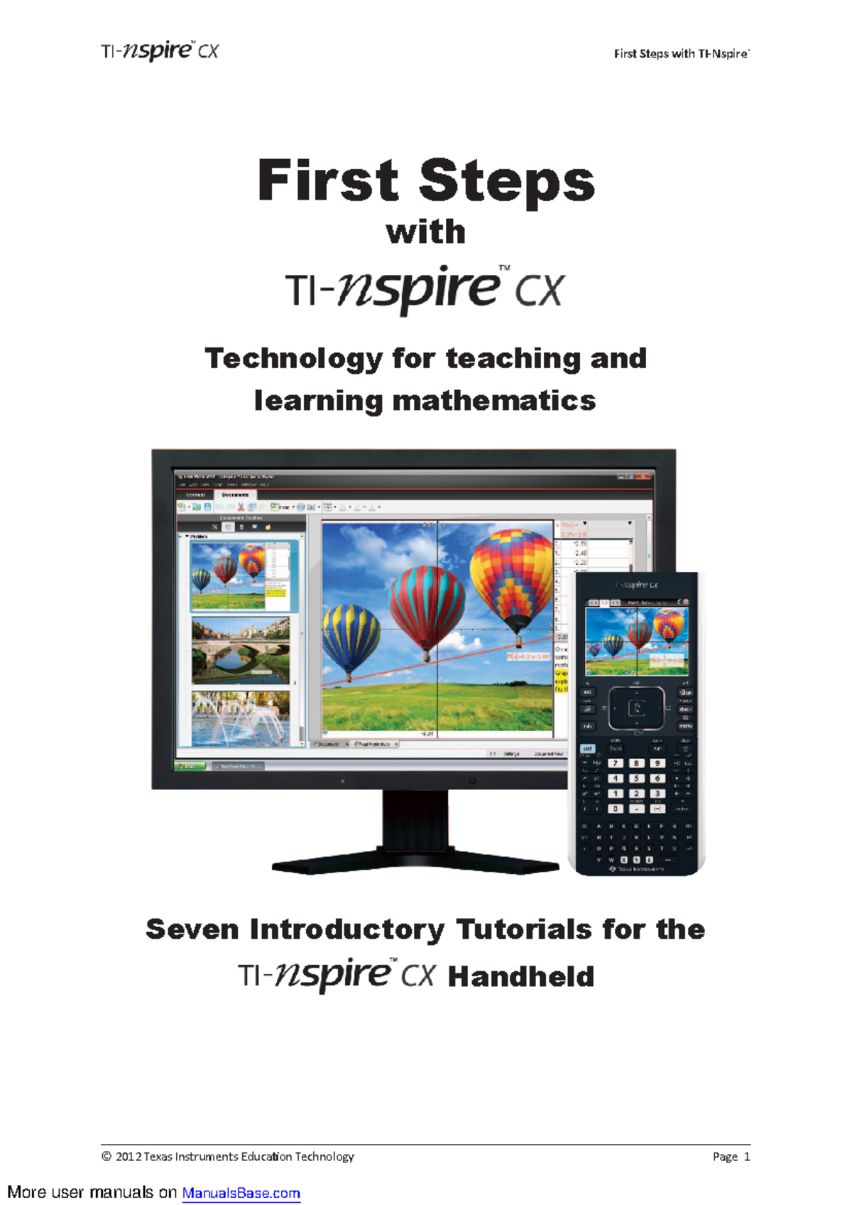Manual - abcde - © 2012 Texas Instruments Education Technology Page 1 ...