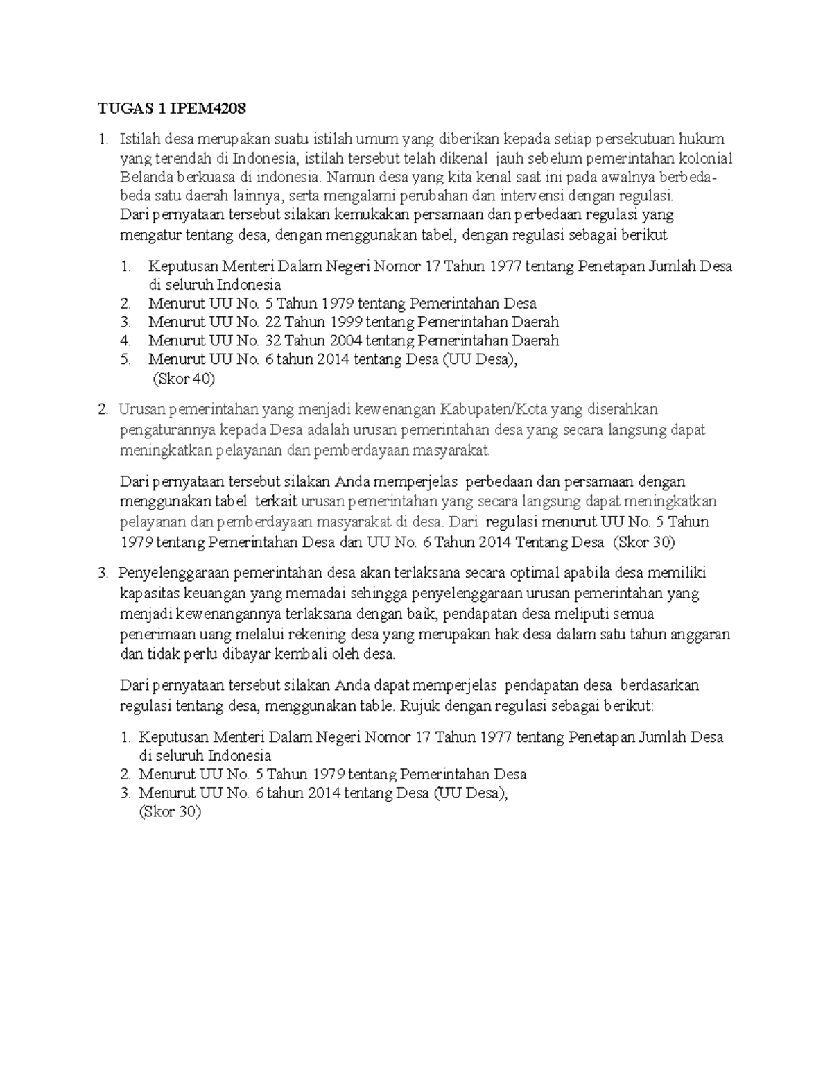 Tugas 1 IPEM4208  Pengantar Ilmu pemerintahan  TUGAS 1 IPEM Istilah