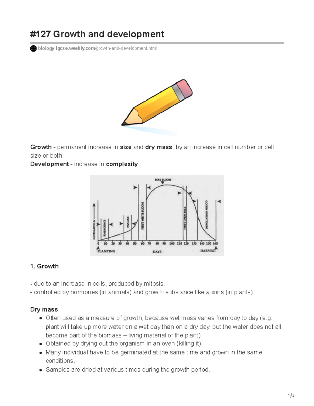 Biology-igcse.weebly.com-127 Growth And Development - 1/ #127 Growth ...