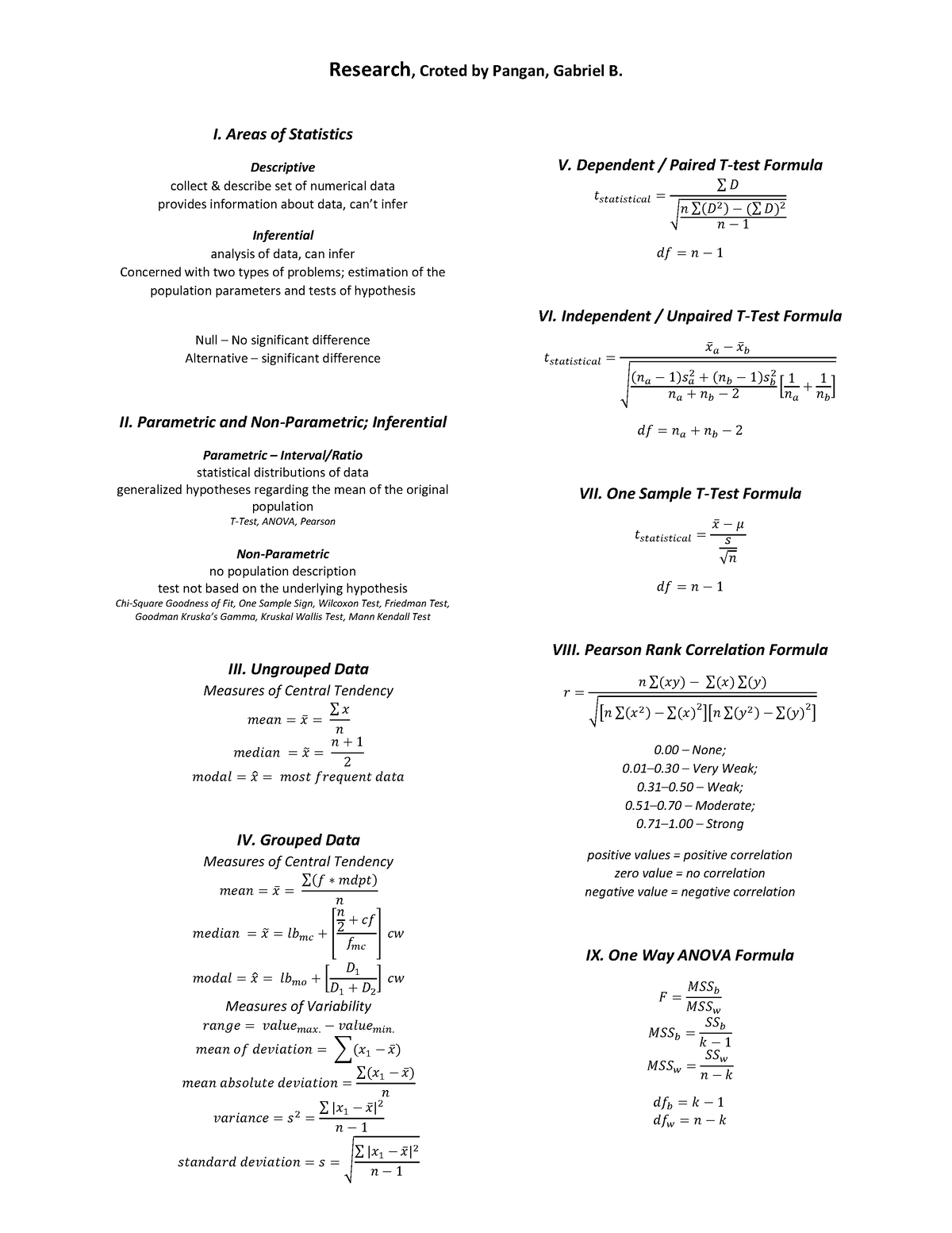 VCSMS Research III Q2 Reviewer - Research, Croted by Pangan, Gabriel B ...