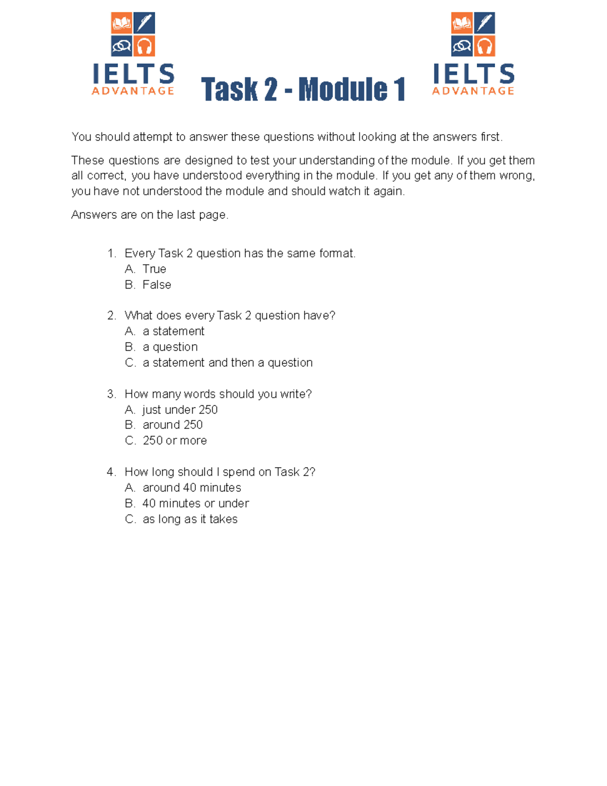 Task 2 - Module 1 - Abc - Task 2 - Module 1 You Should Attempt To ...