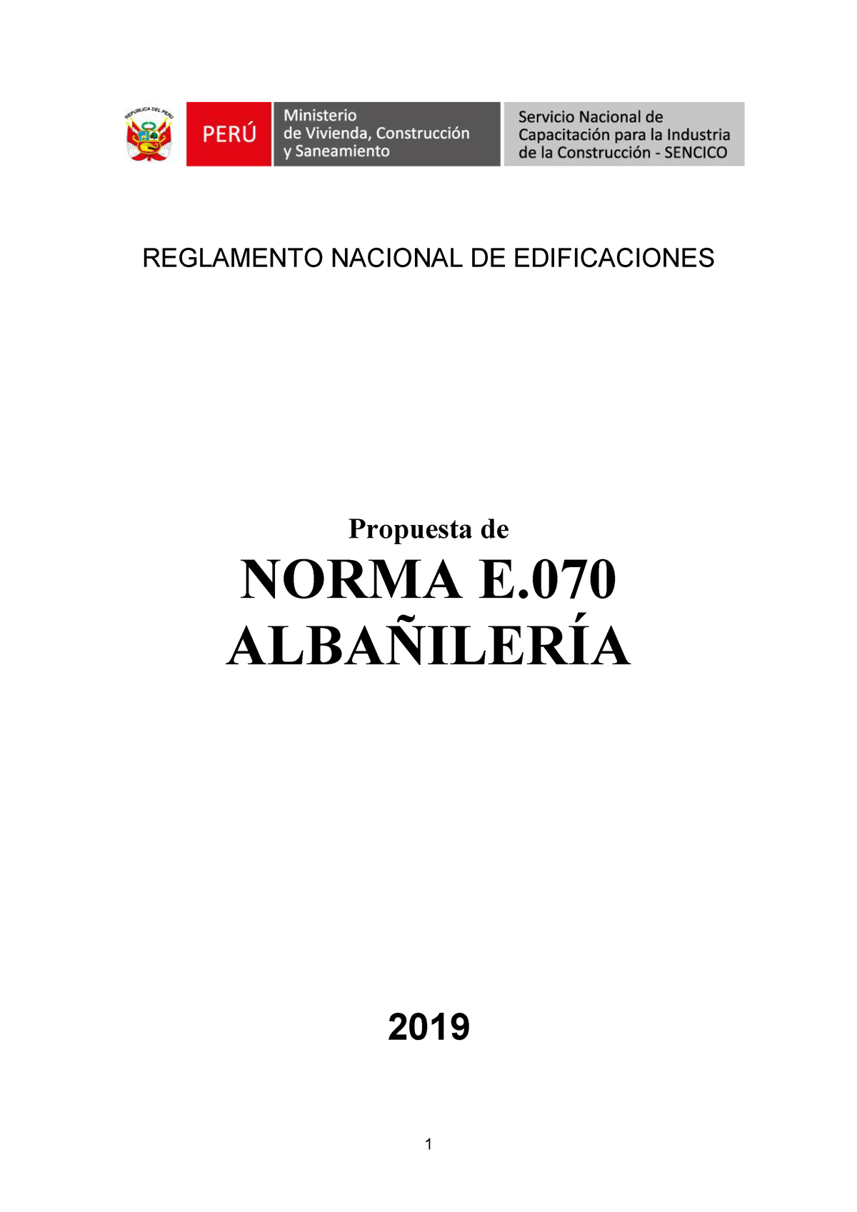 NORMA E.070, ES LA NORMA VIGENTE EL CUAL NOS DA LOS PARAMETROS PARA ...