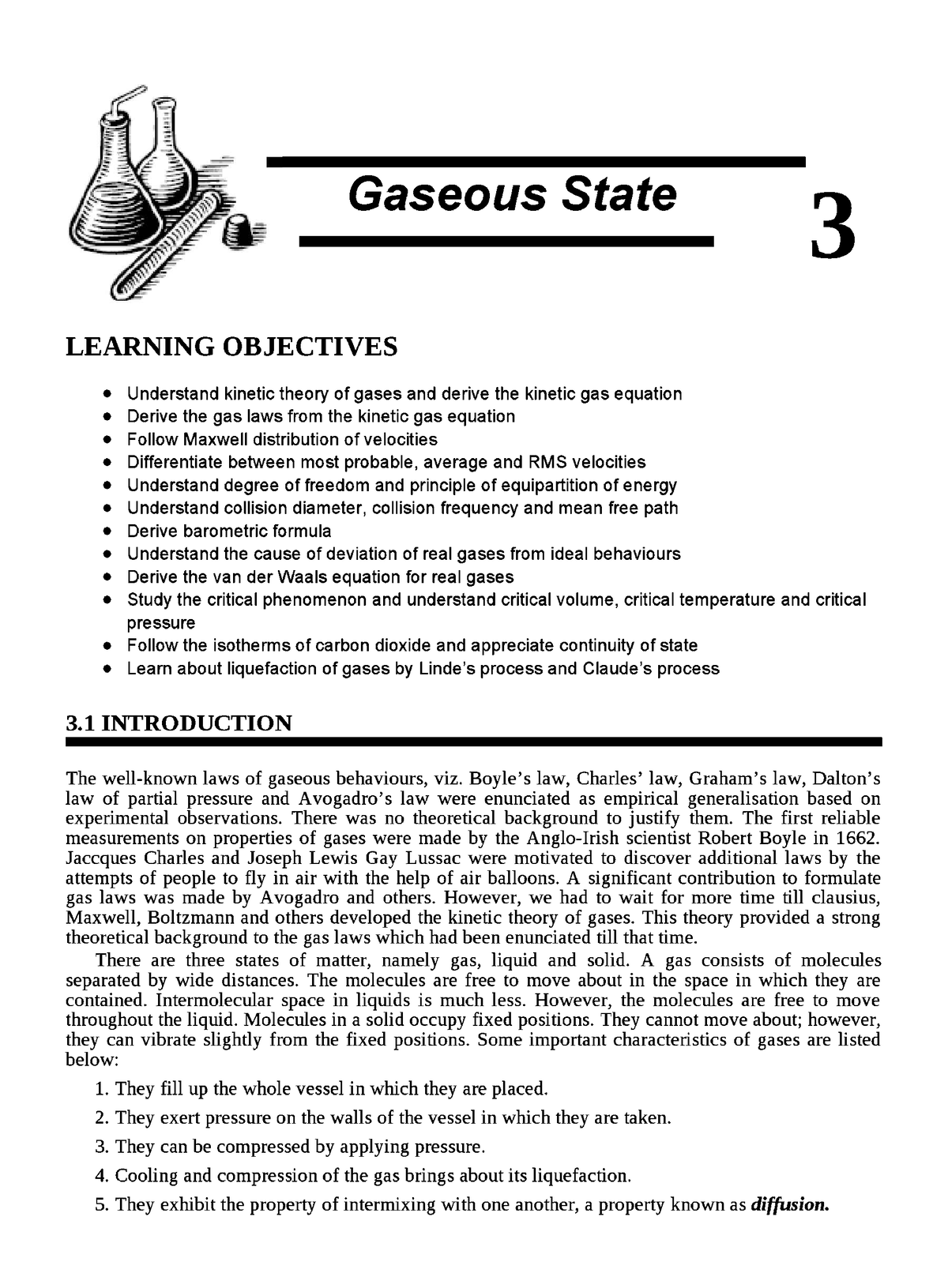 The Gaseous State Chapter-3(Physical Chemistry) - Introduction To ...