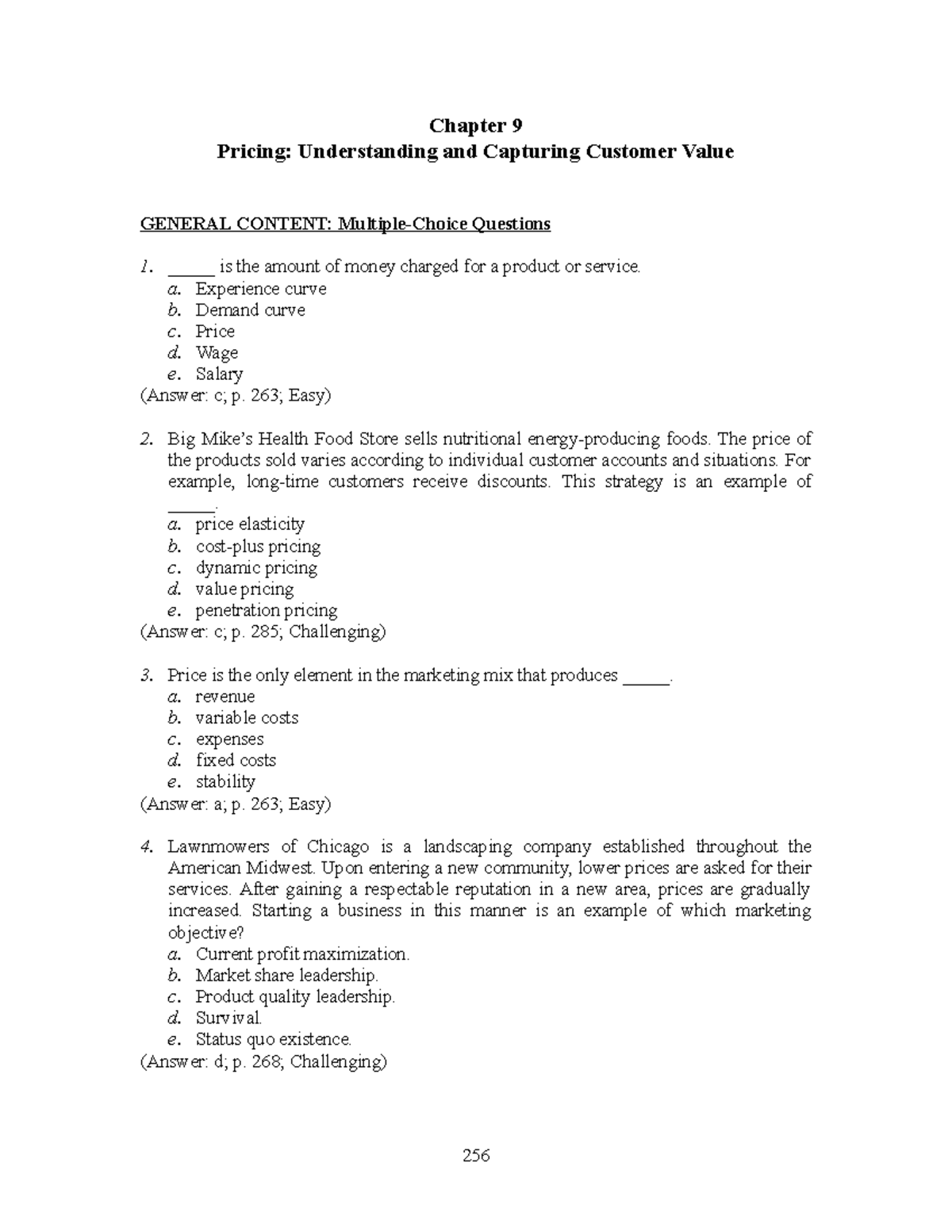 Armstrong mai08 tif 091 - Chapter 9 Pricing: Understanding and ...