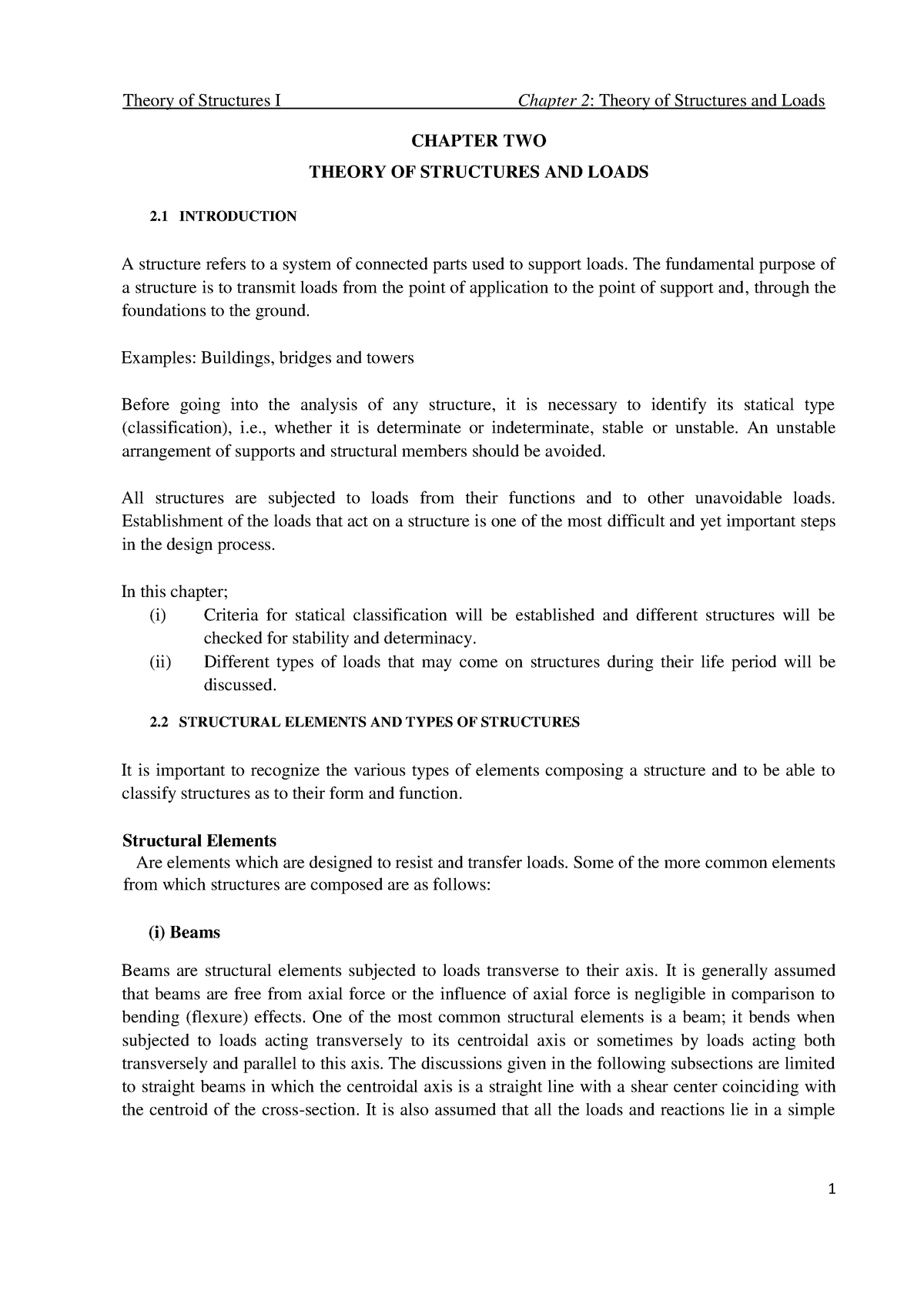 Chapter 2 -Theory Of Structures And Loads - Structural Dynamics - BDU ...