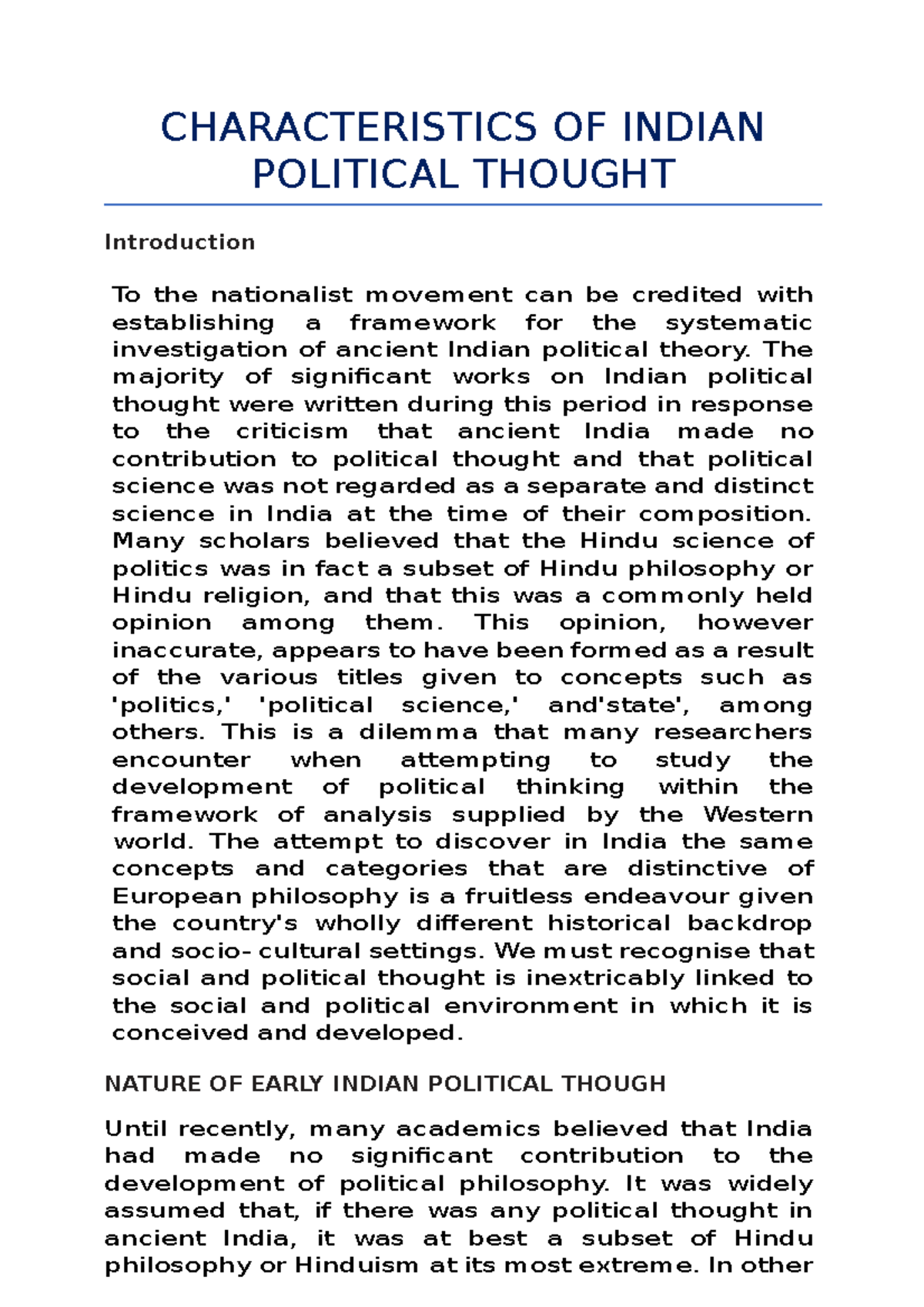 characteristics-of-indian-political-thought-characteristics-of-indian