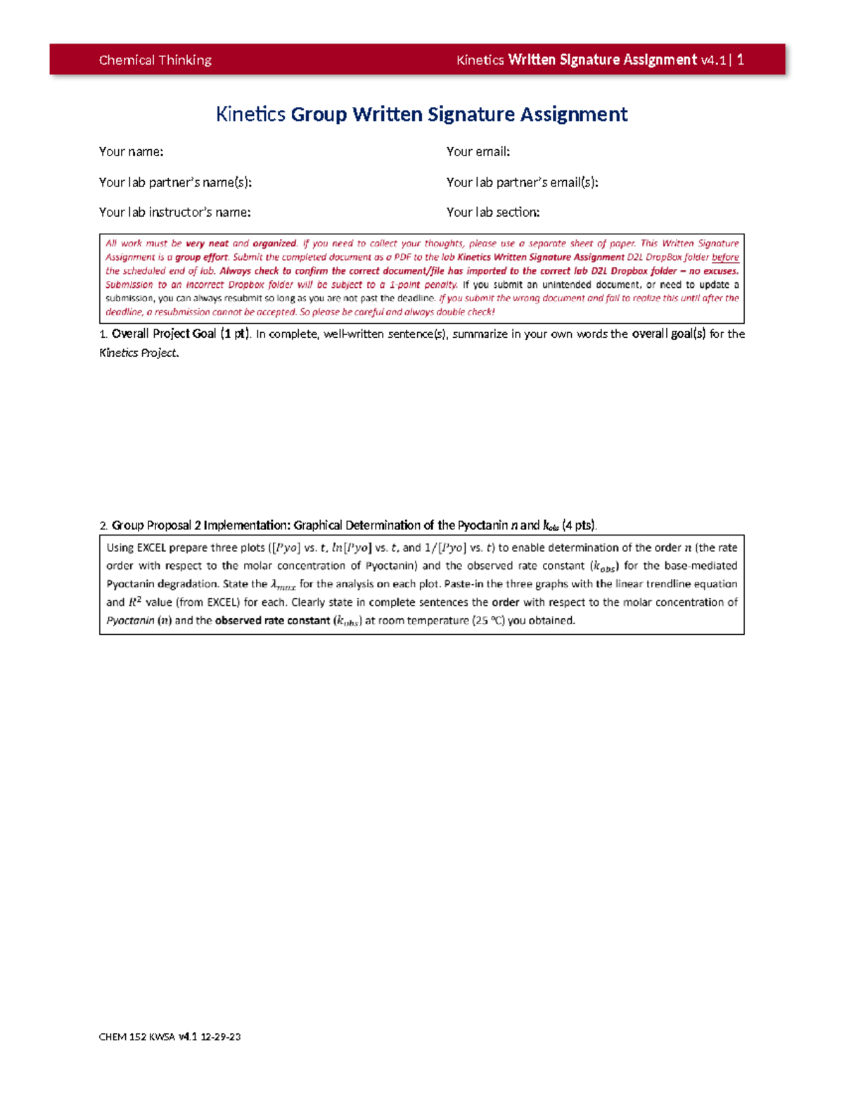Kinetics Group Written Signature Assignment v4 - Kinetics Group Written ...
