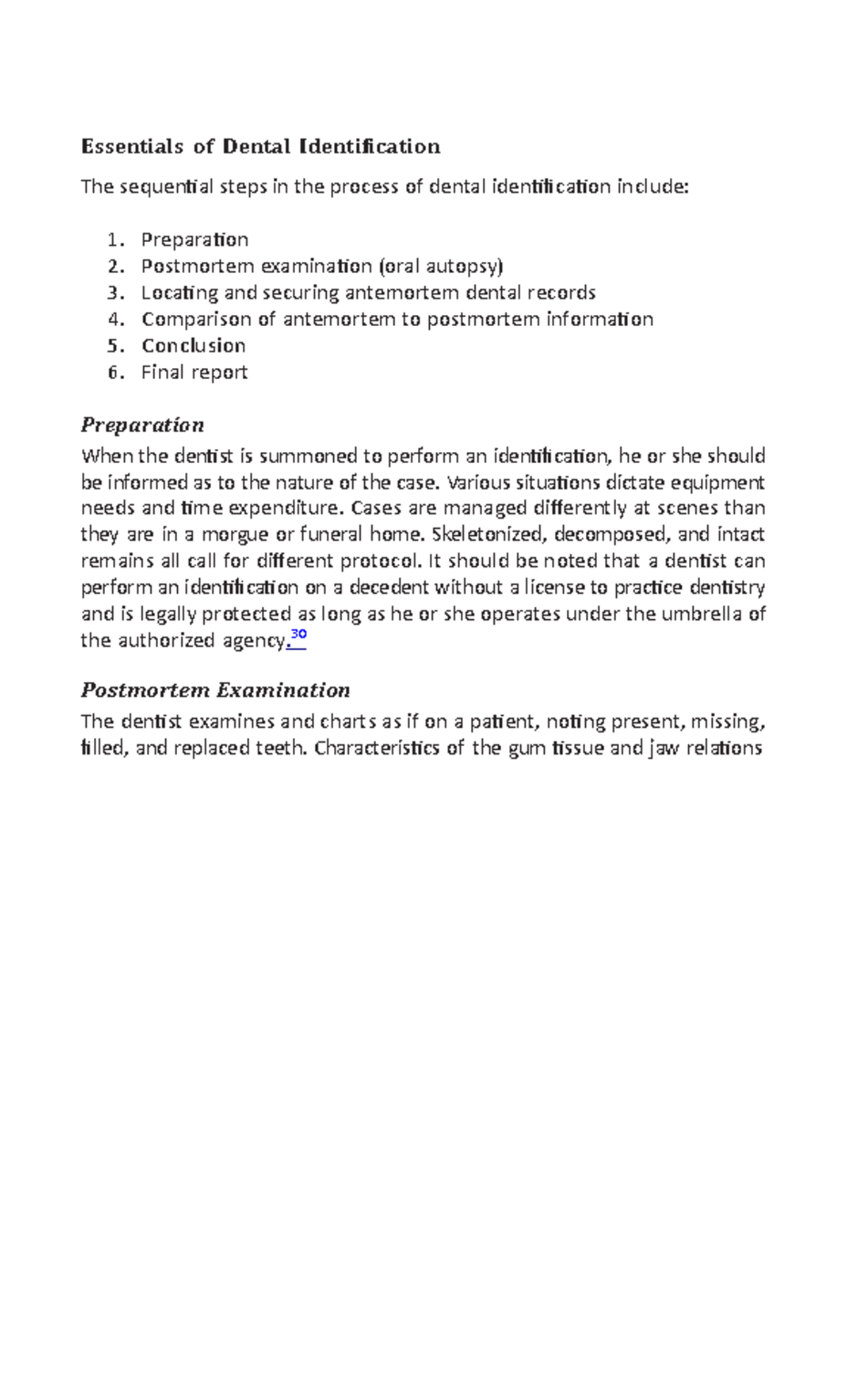 The Essentials of Dental Identification Essentials of Dental