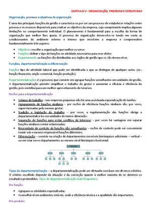 Resumos Introdução à Gestão - CAPÍTULO I - A GESTÃO E A SUA EVOLUÇÃO ...