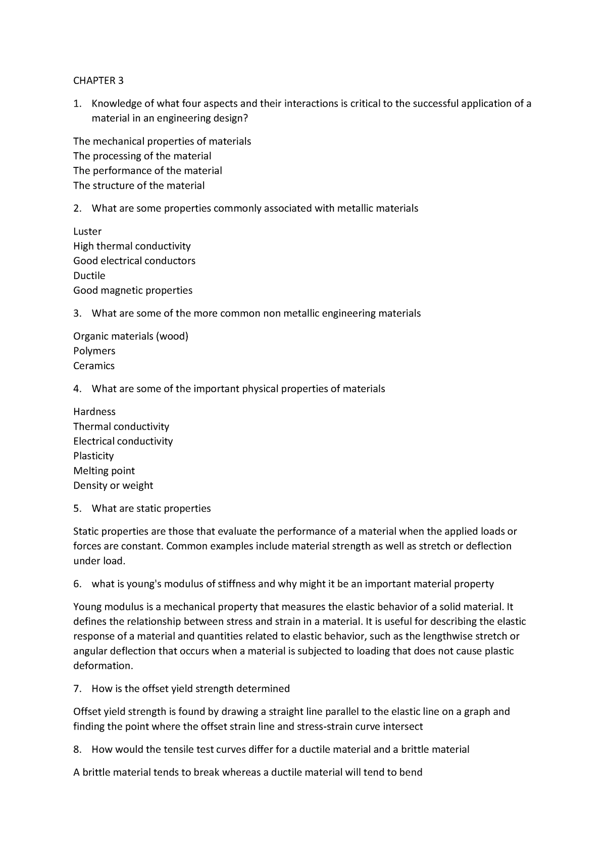 Chapter 3 - notes - CHAPTER 3 Knowledge of what four aspects and their ...