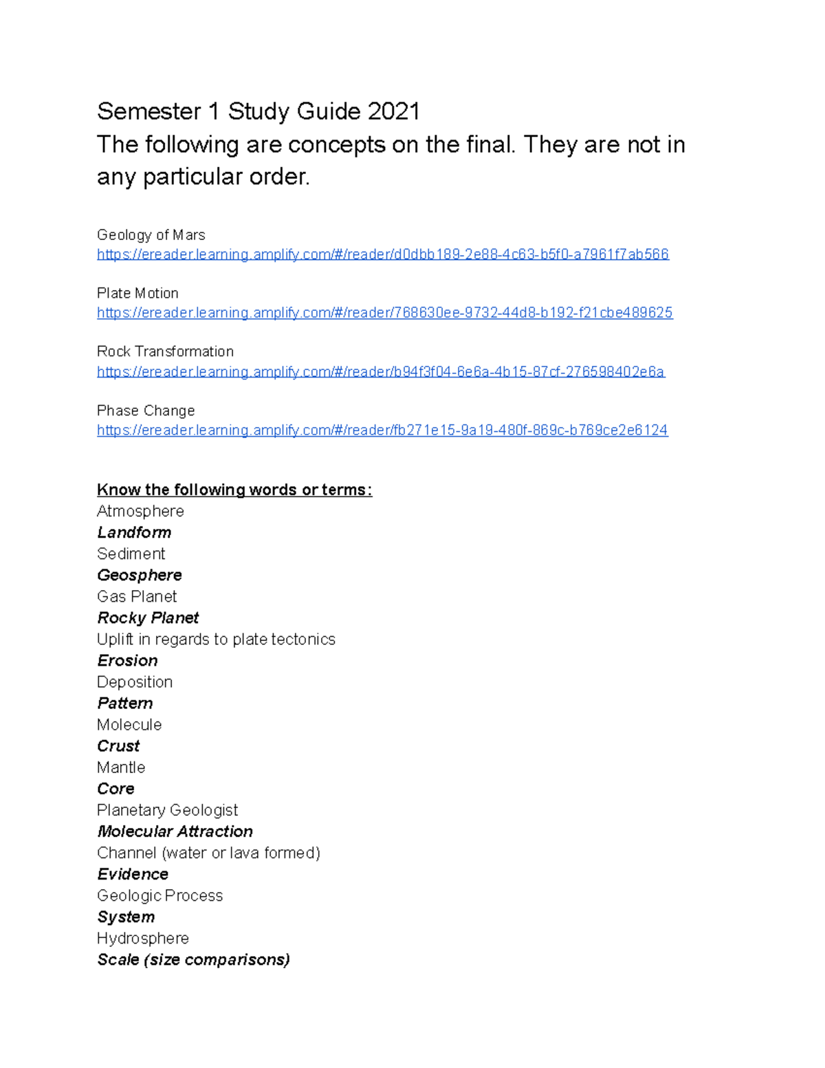 Daniela Barajas - 2021 Semester 1 Study Guide - Semester 1 Study Guide ...