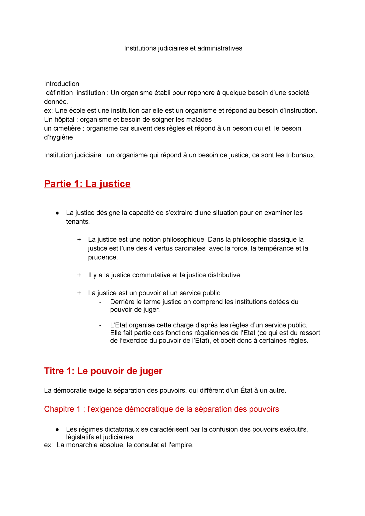 Institutions Judiciaires Et Administratives - Institutions Judiciaires ...