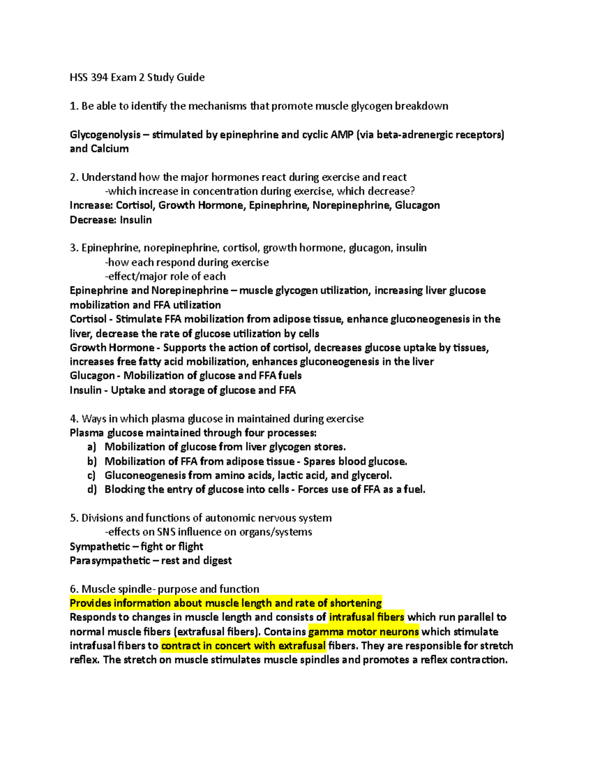 HSS 394 Exam 2 Study Guide HSS 394 Exam 2 Study Guide Be able to