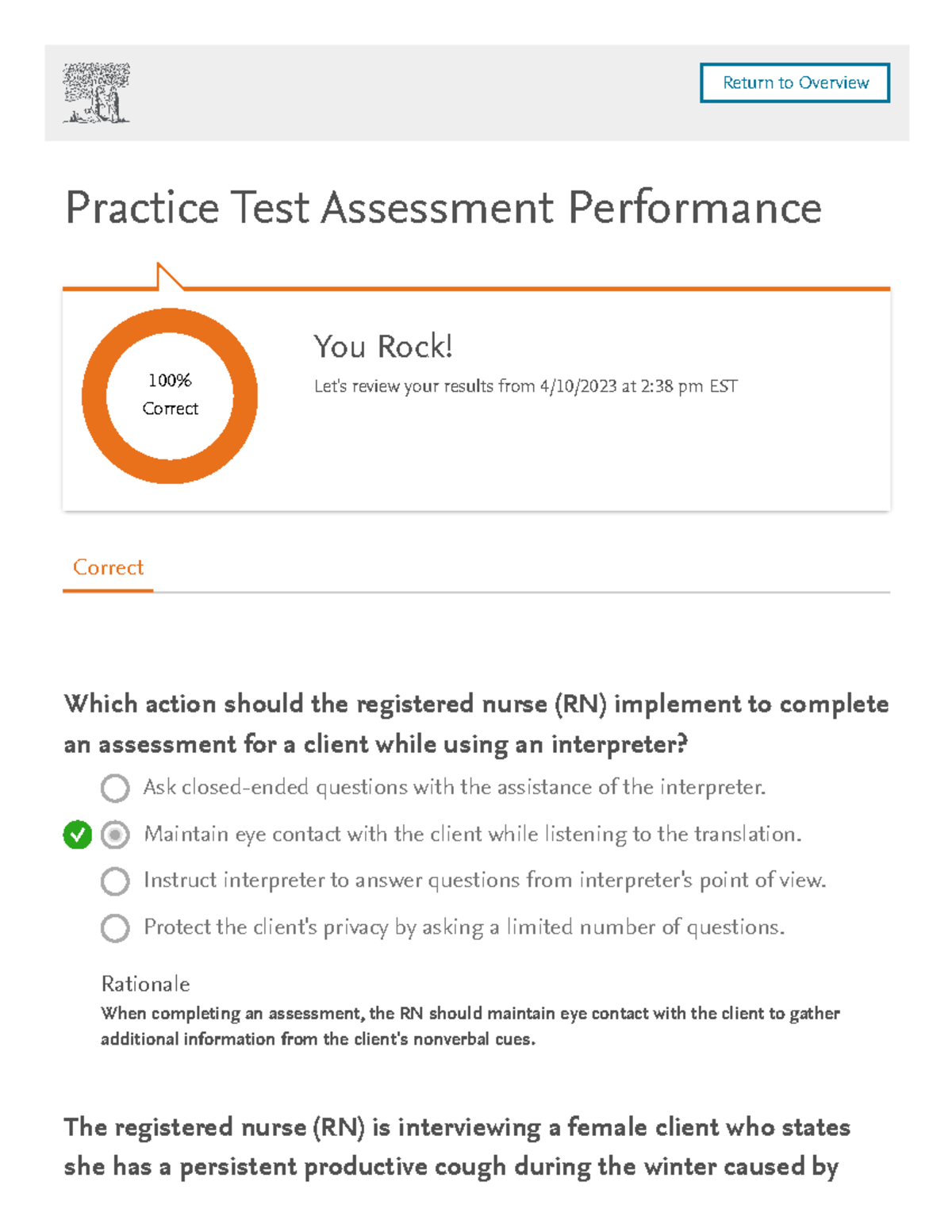 Health Assessment Practice Exam - Practice Test Assessment Performance ...