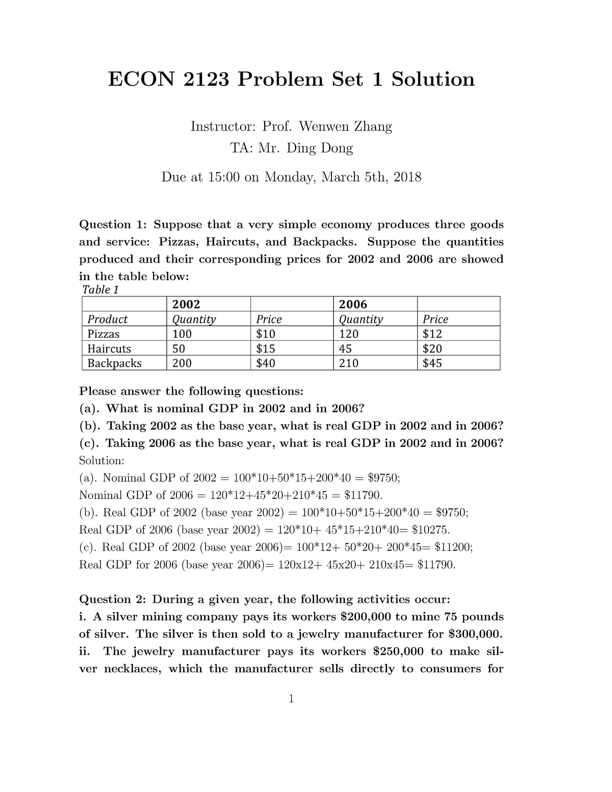 Econ2123-ps1-solution - ECON 2123 Problem Set 1 Solution Instructor ...