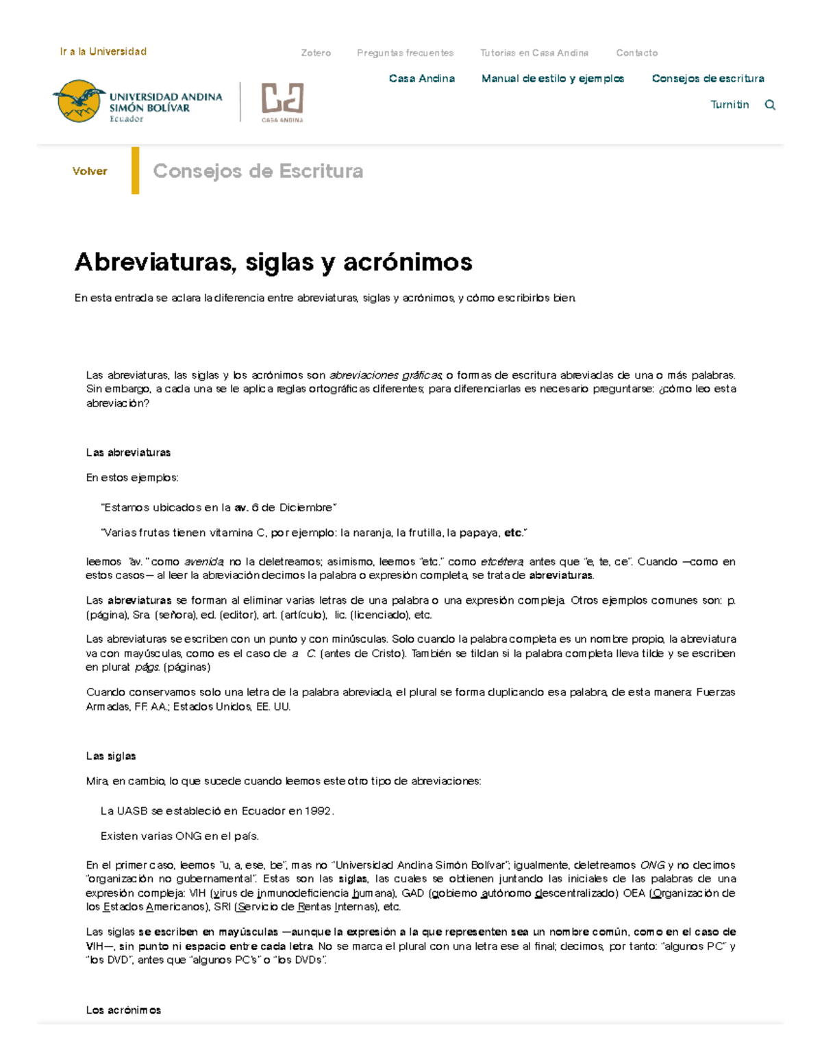 Abreviaturas, Siglas Y Acrónimos - Las Abreviaturas, Las Siglas Y Los ...