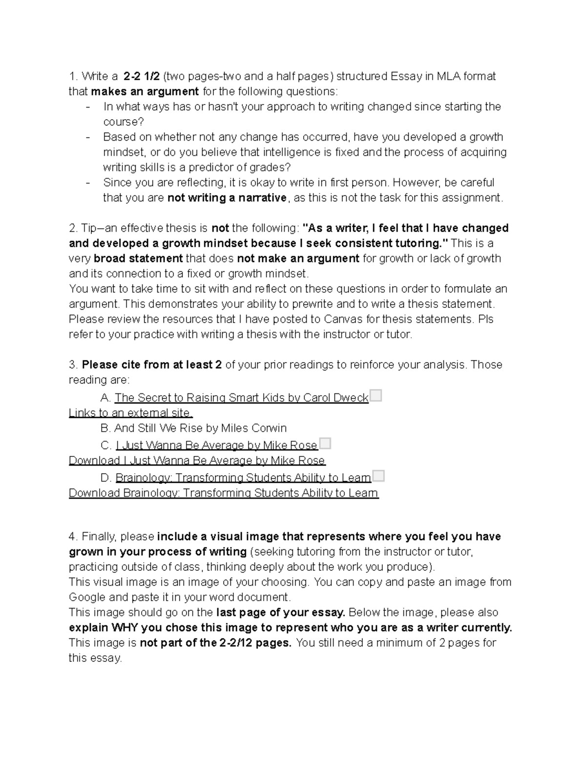 English midterm reflection - Write a 2-2 1/2 (two pages-two and a half ...