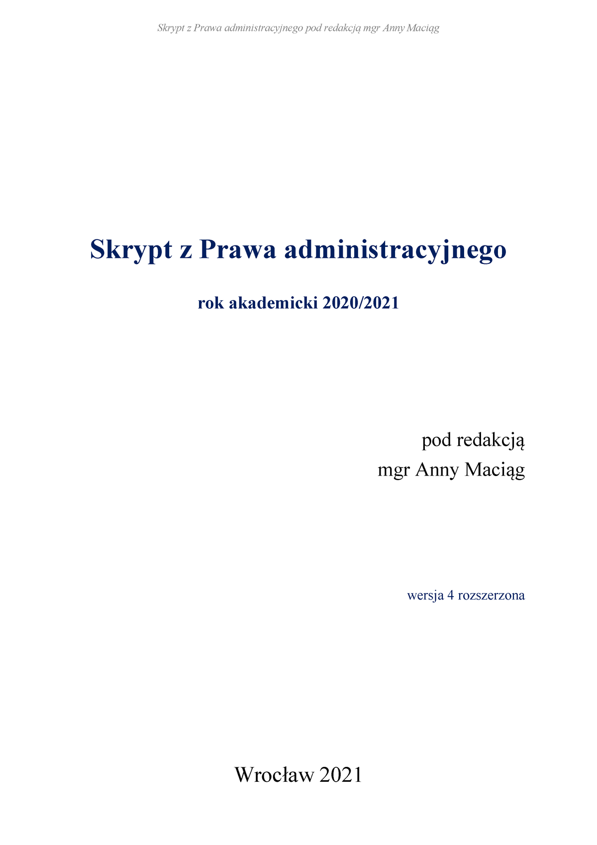 Skrypt Z Prawa Administarcyjnego - Skrypt Z Prawa Administracyjnego Rok ...