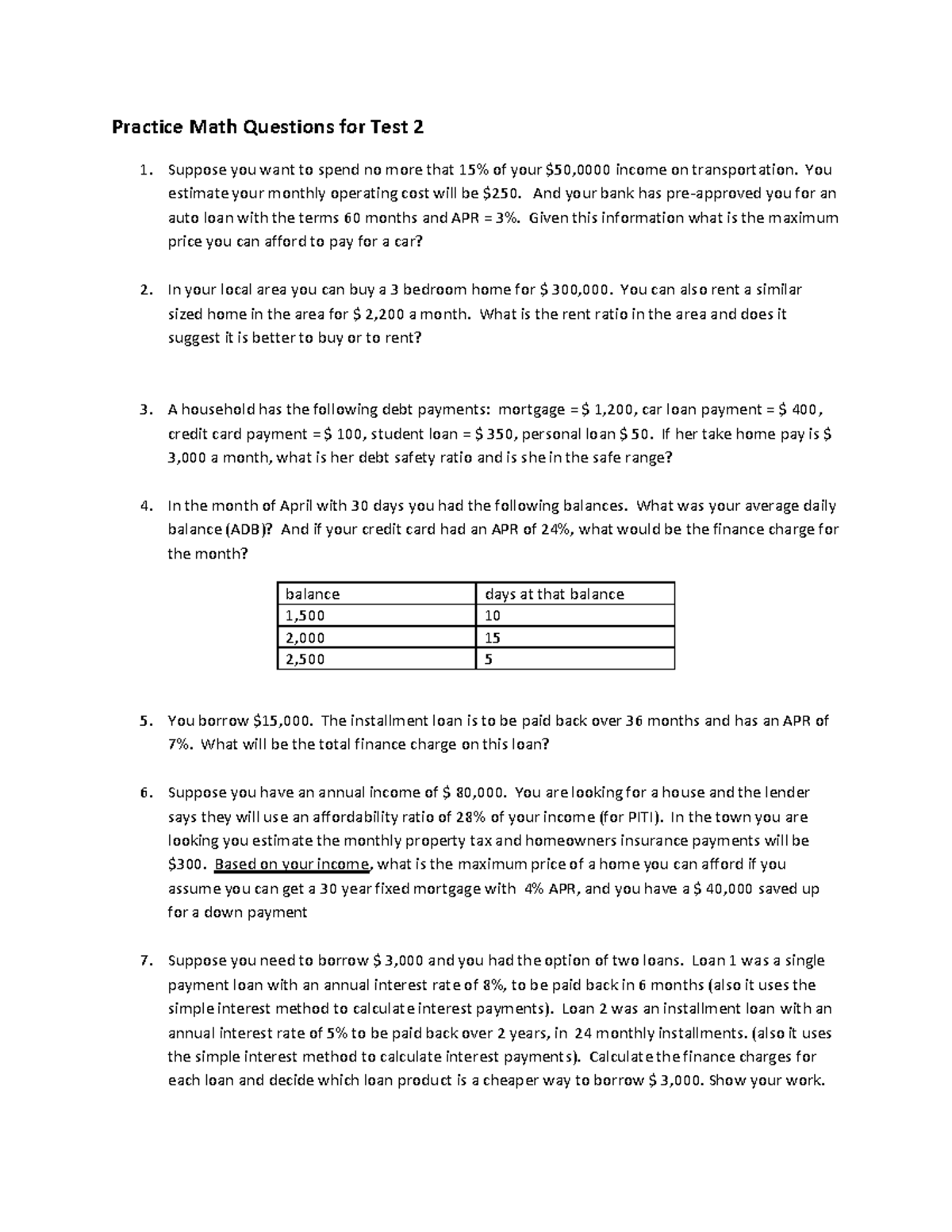 personal-finance-practice-math-for-test-2-practice-math-questions-for