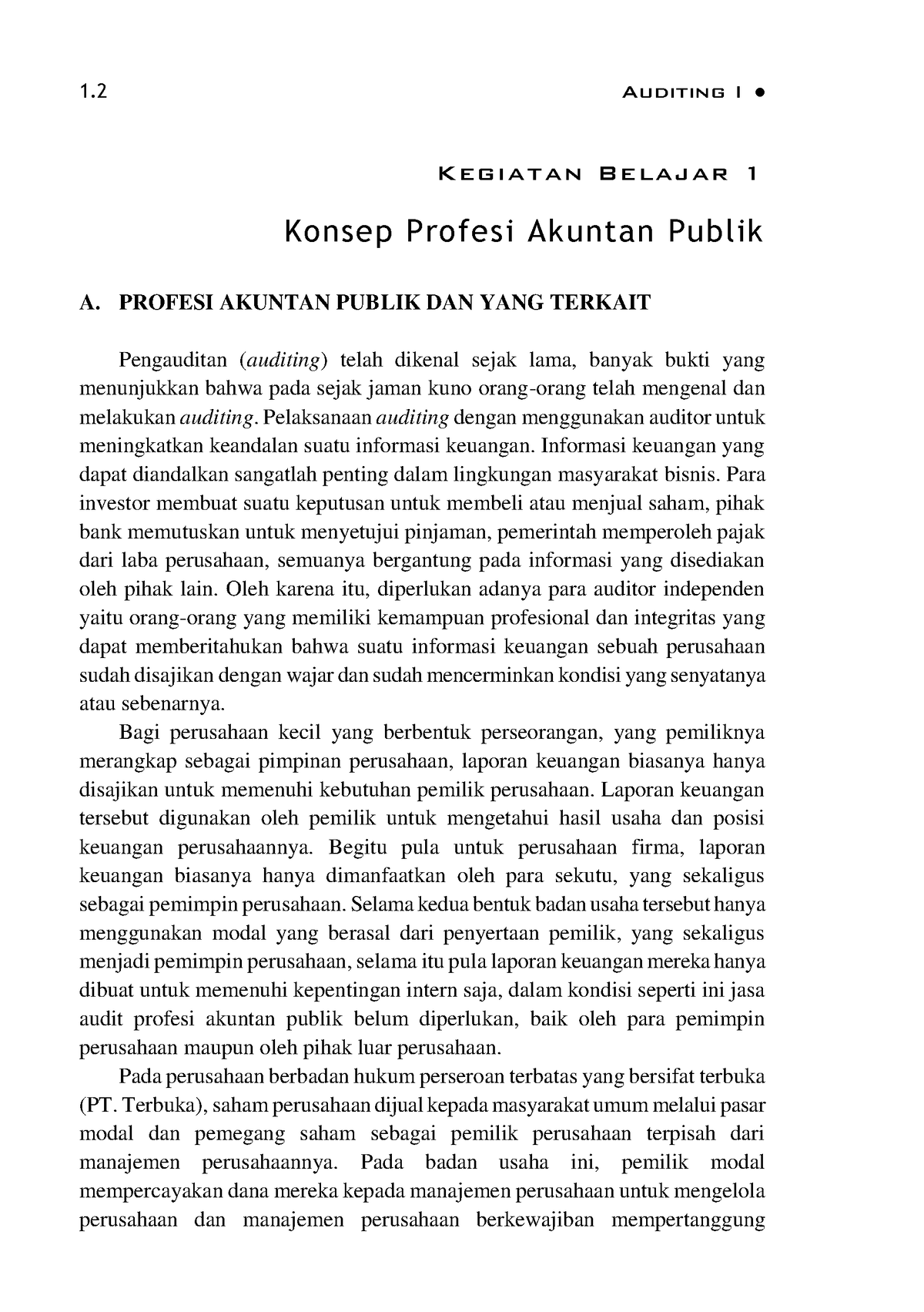 Modul 2 Pengauditan Pendapatan - 1 Auditing I Kegiatan Belajar 1 Konsep ...