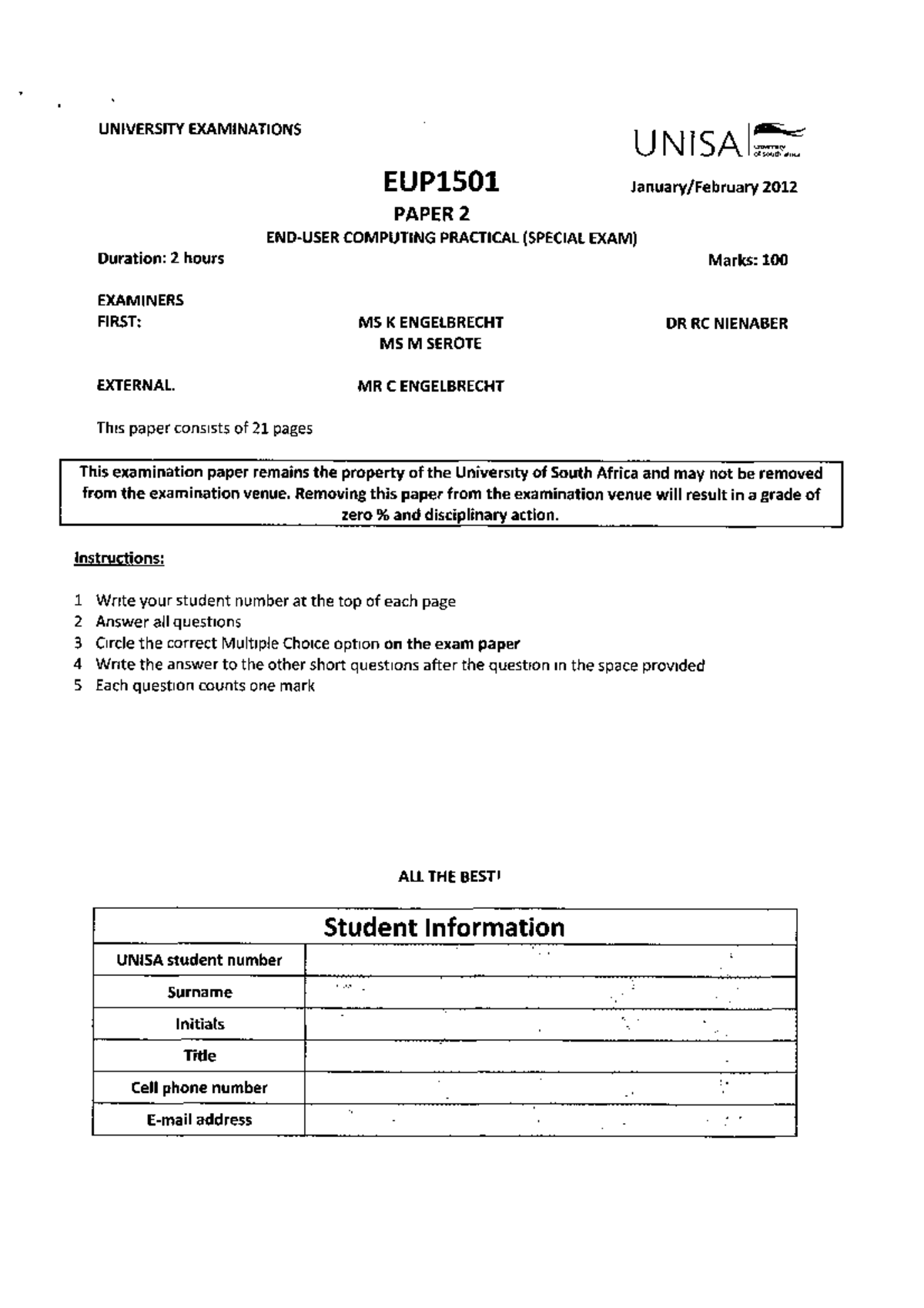 Eup1501 2012 1 E 2 Study Guidee Eup1501 Studocu Eup1501 2012 1 E 2 Study Guidee Eup1501 Studocu