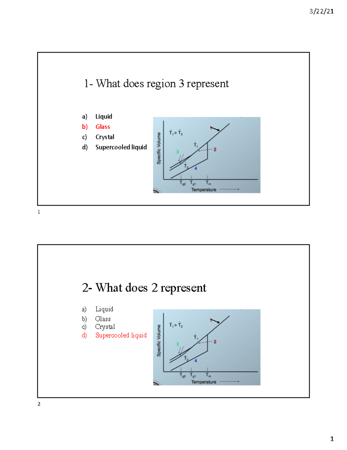 Quiz 21 InClass Quiz with Solutions 1 What does region 3