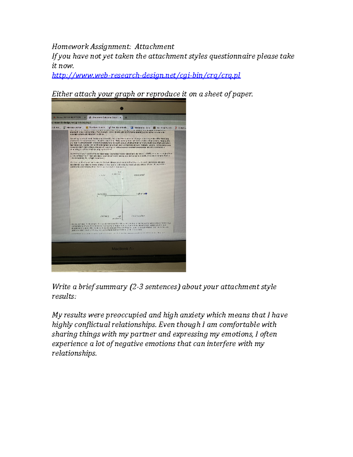 Homework attachment - Homework Assignment: Attachment If you have not ...