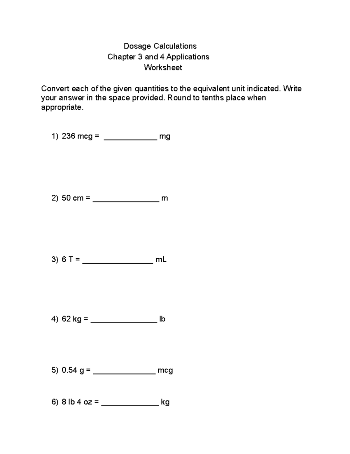 Dosage Calculations - Drftyujikofc - Dosage Calculations Chapter 3 And 